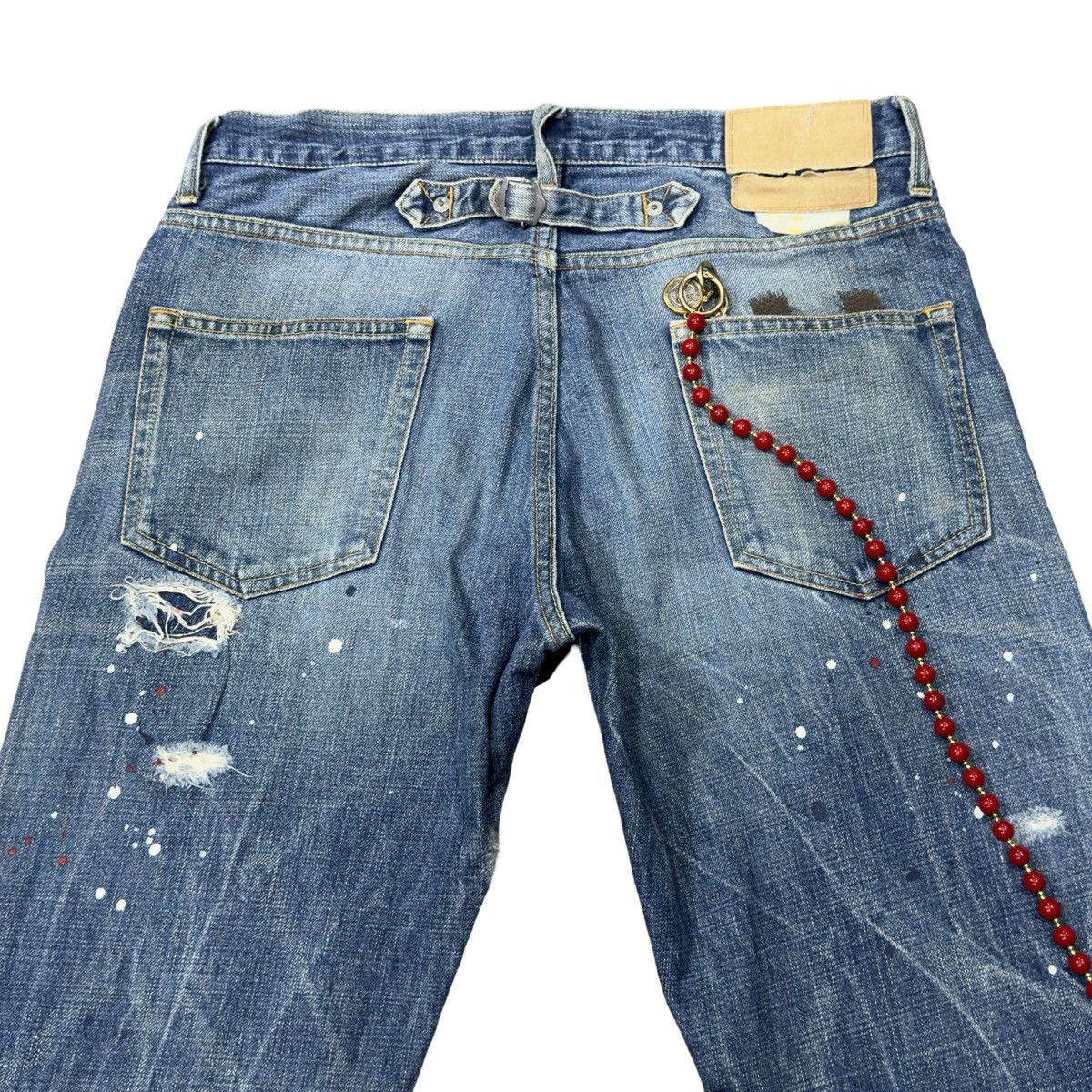 Sophnet. hiroshi fujiwara x sophnet distressed denim jeans Size US 32 / EU 48 - 7 Thumbnail