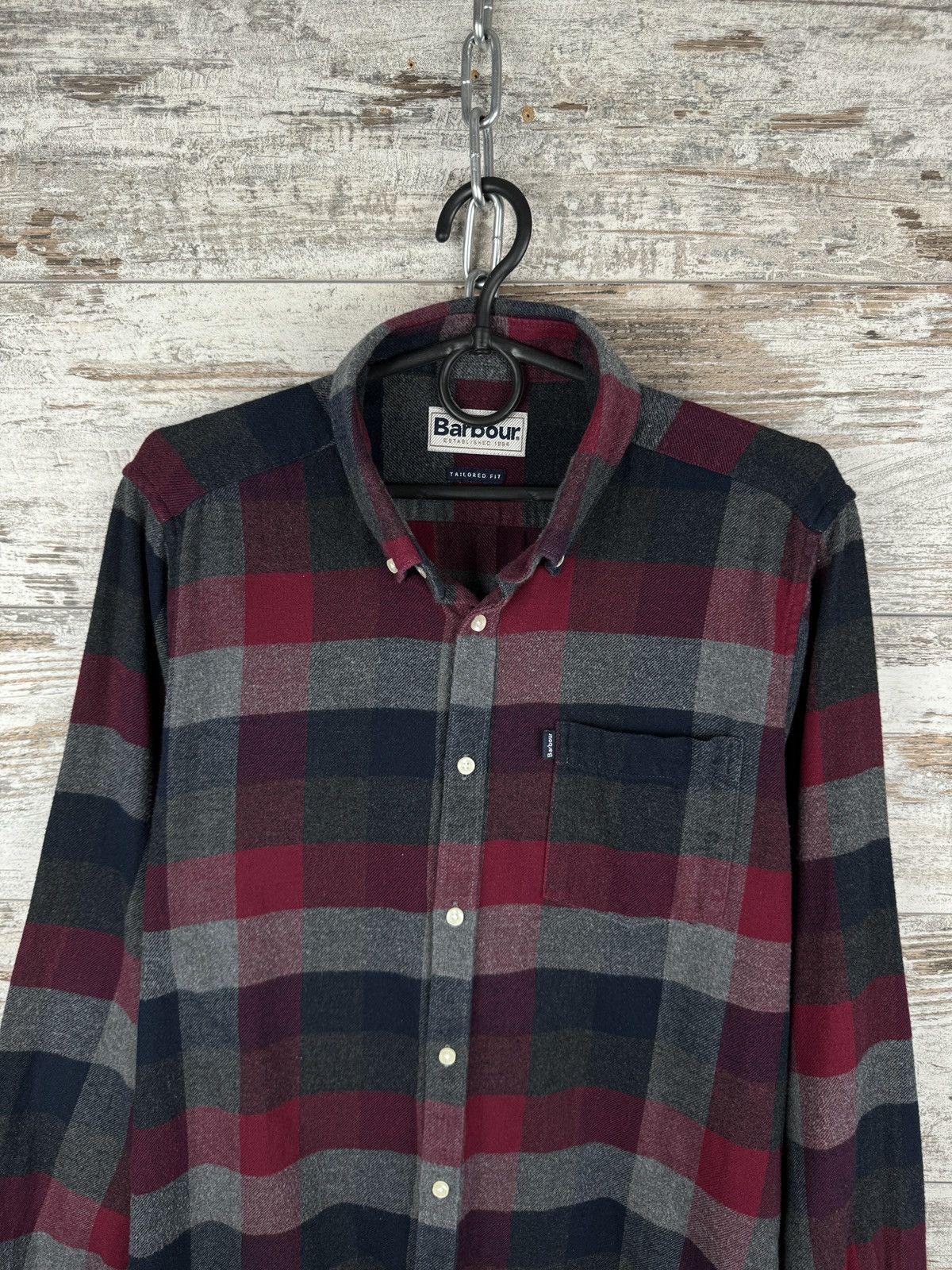 Barbour × Vintage Mens BARBOUR STAPLETON ANGUS shirts button up tweed size M Size US M / EU 48-50 / 2 - 3 Thumbnail