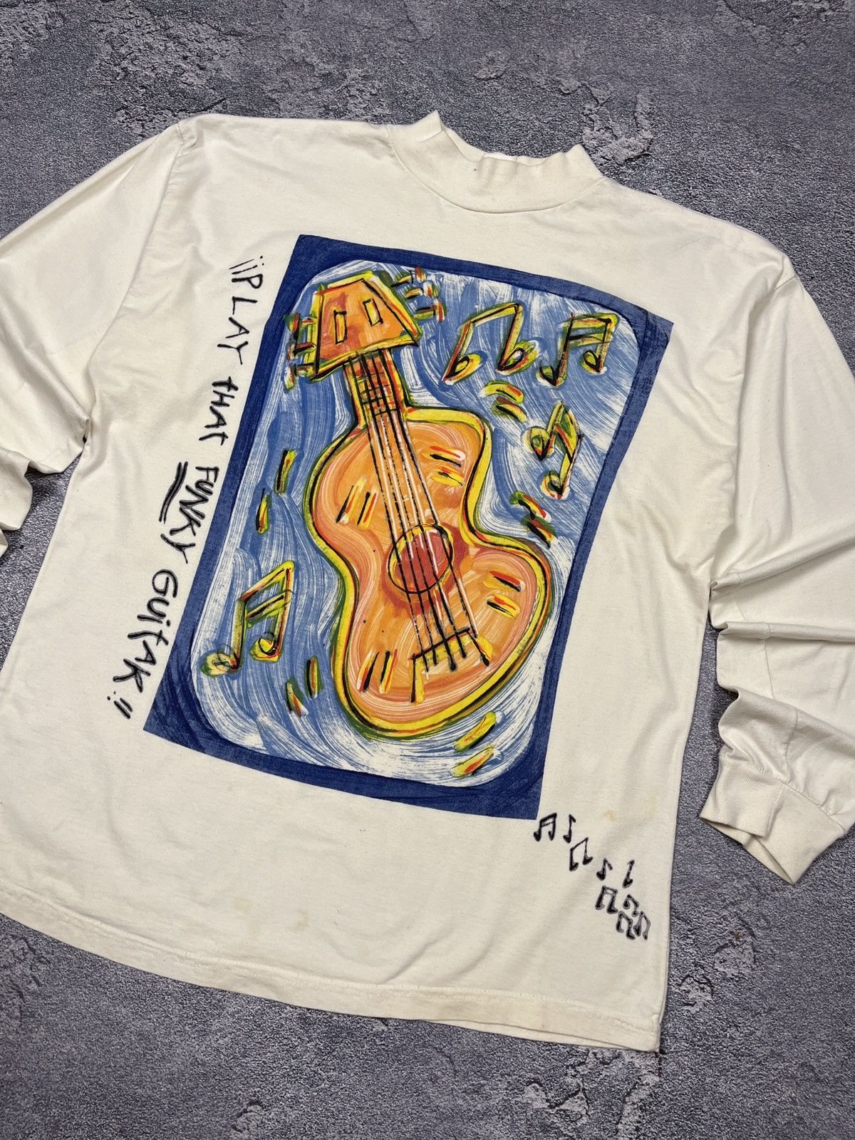 Alstyle × Vintage Vintage Rock Guitar Ladies Long Sleeve T Shirt Size US XL / EU 56 / 4 - 2 Thumbnail