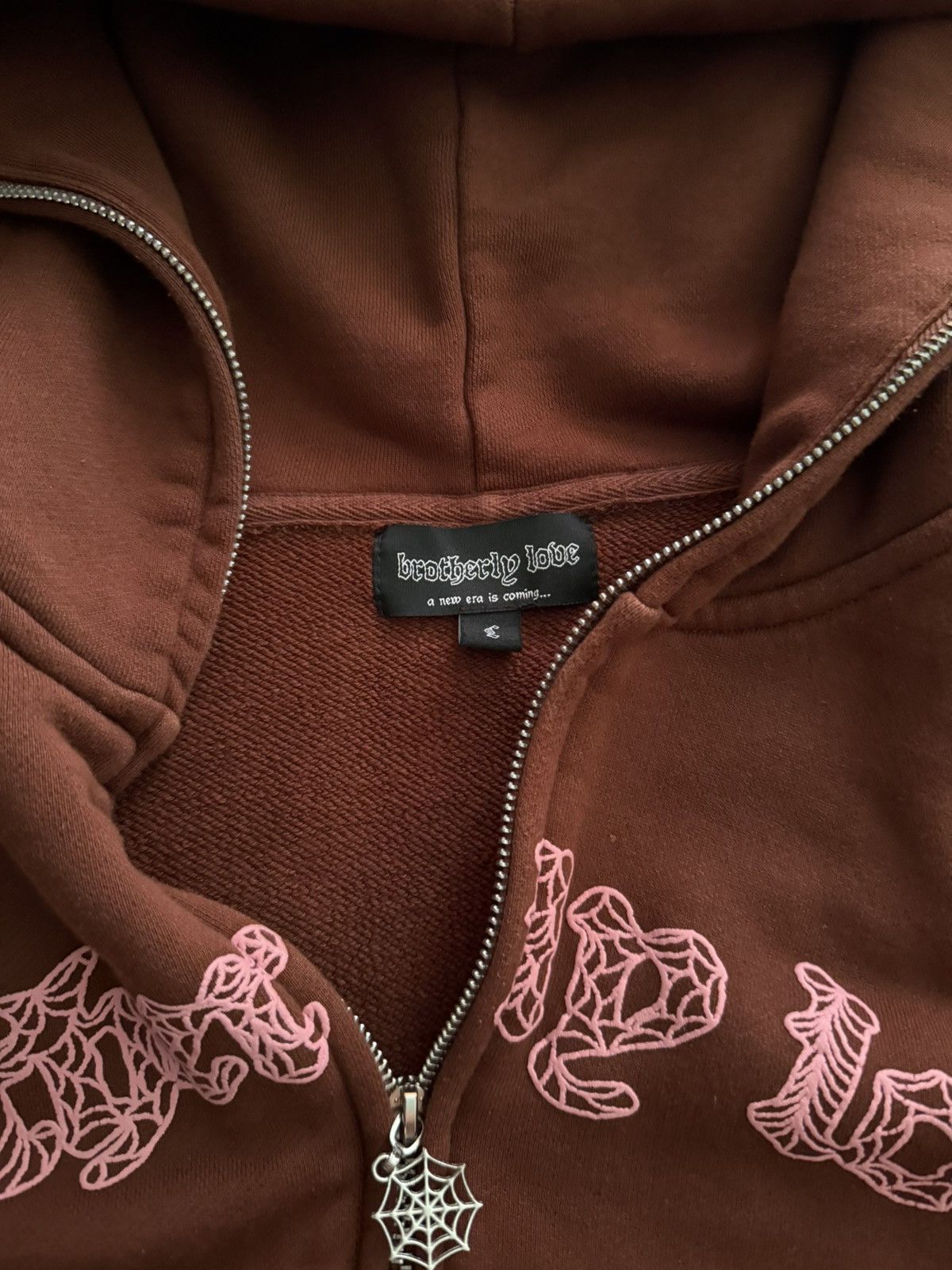 Brotherly Love brown full zip hoodie Size US L / EU 52-54 / 3 - 4 Thumbnail
