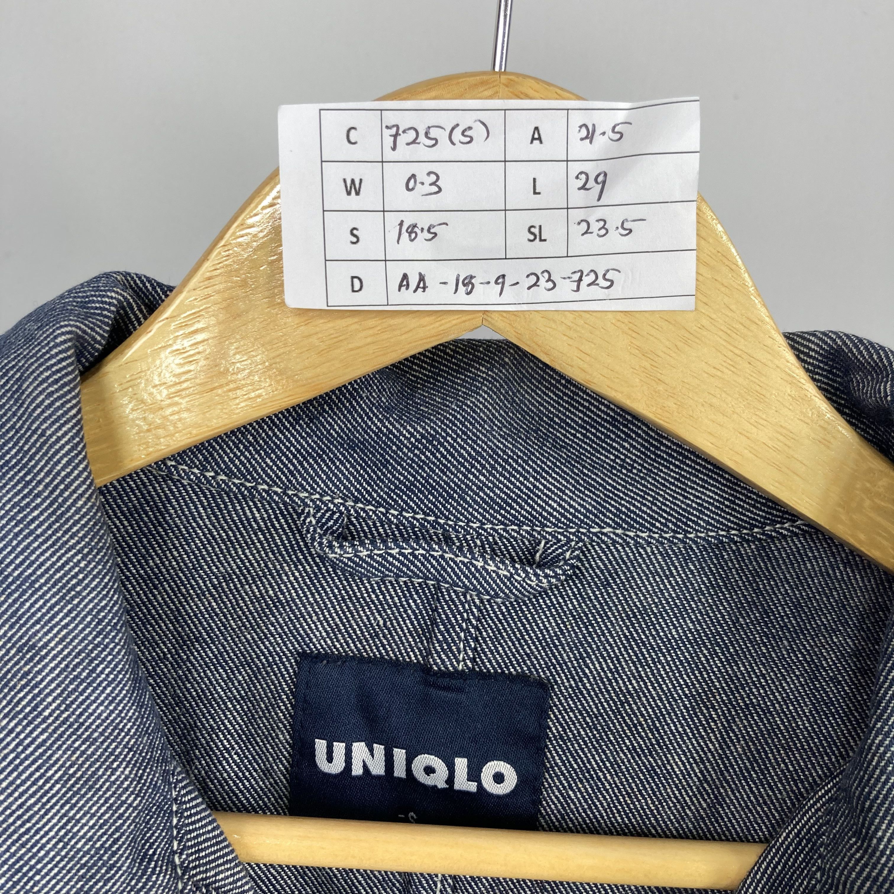 Uniqlo Vintage UNIQLO Indigo Denim Chore Jacket Button Up Size US S / EU 44-46 / 1 - 4 Thumbnail