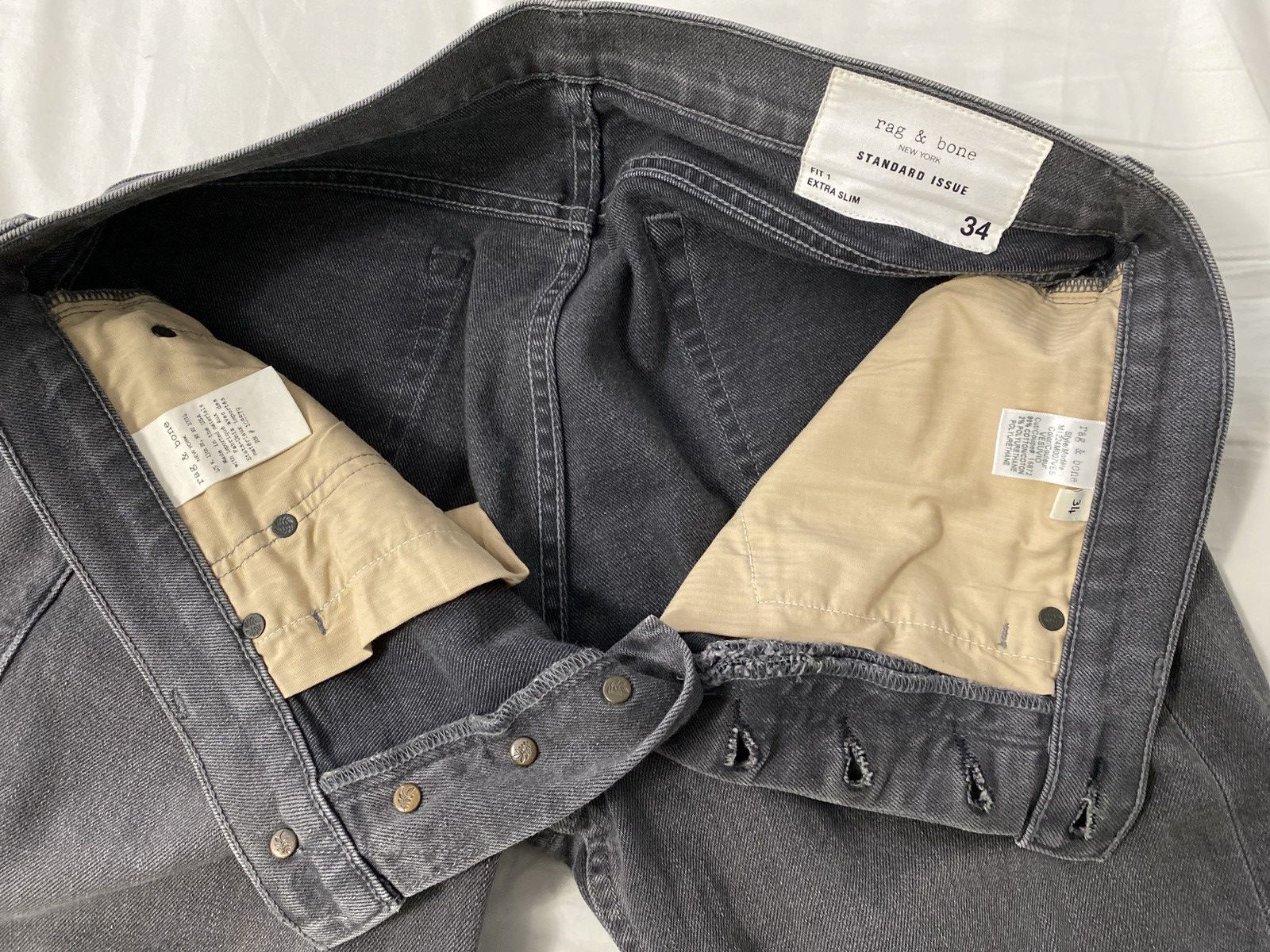 Rag & Bone Grey Rag & Bone Fit 1 Jeans Size US 34 / EU 50 - 6 Thumbnail