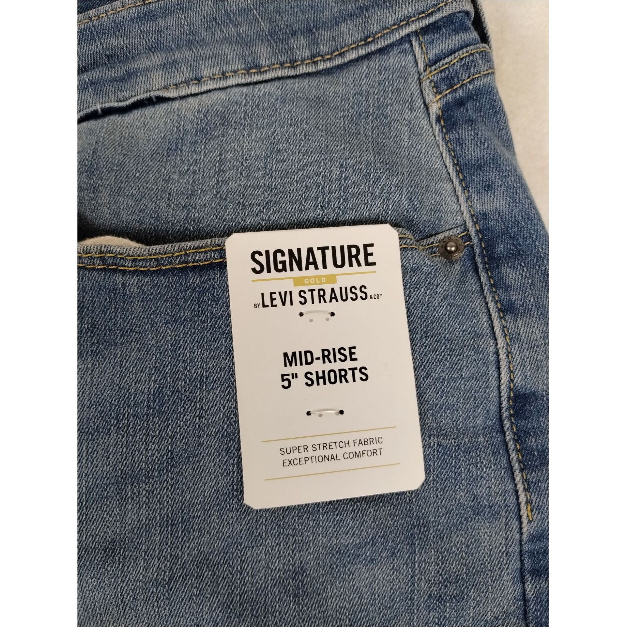 Levi's Levi Strauss Signature Gold Denim Mid Rise Shorts Womens 24 Size 24" / US 00 / IT 34 - 2 Thumbnail