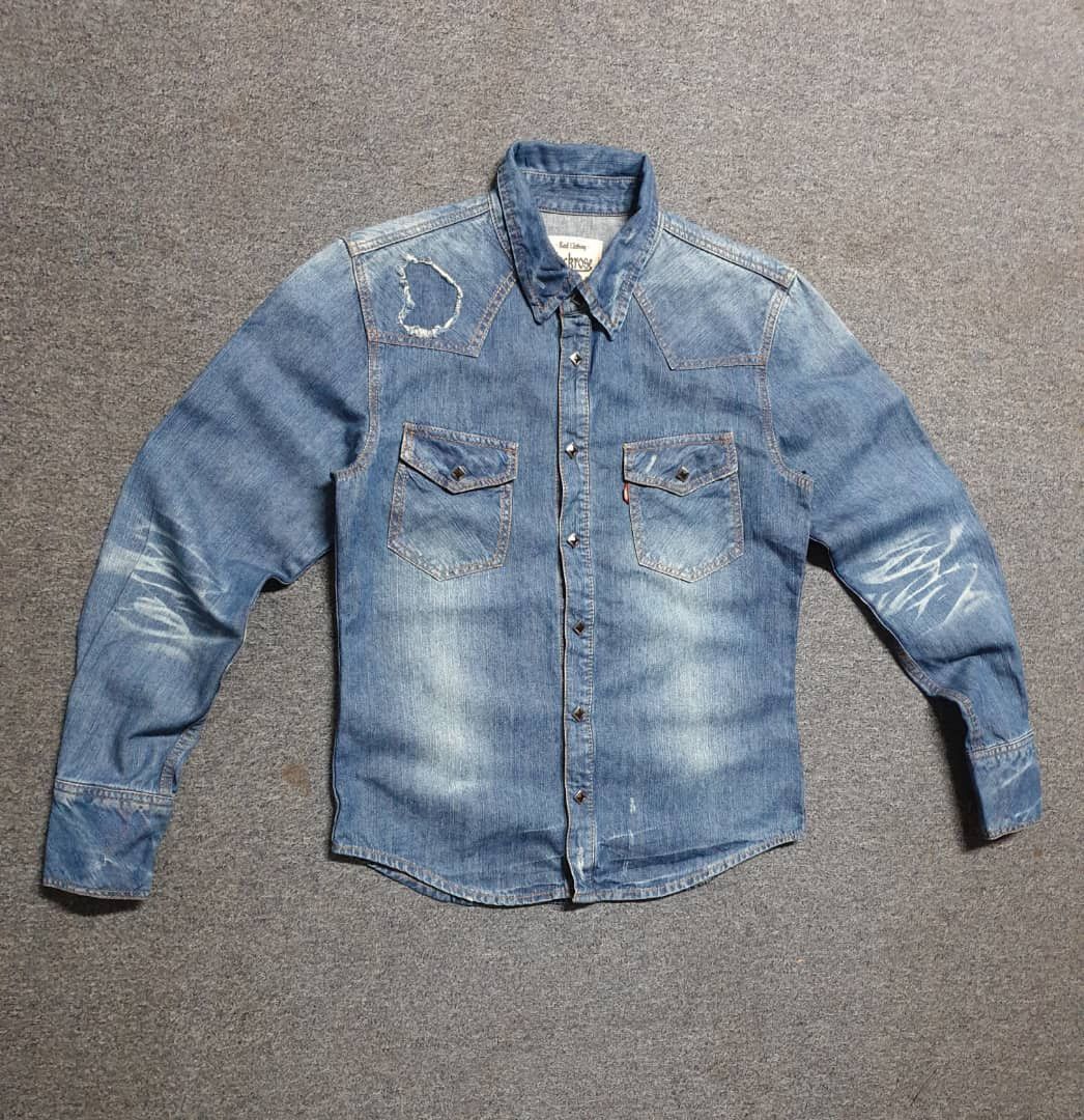 JACKROSE Jack Rose distressed denim western shirt Size US M / EU 48-50 / 2 - 6 Thumbnail