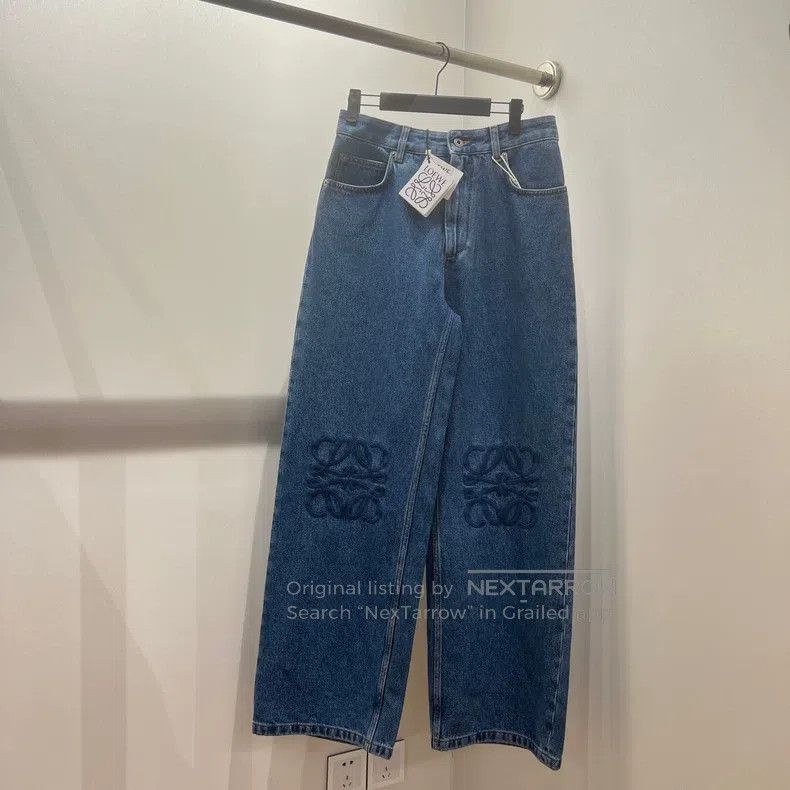Loewe Loewe 25FW Logo Embroidered Denim Jeans Size 24" / US 00 / IT 34 - 1 Thumbnail