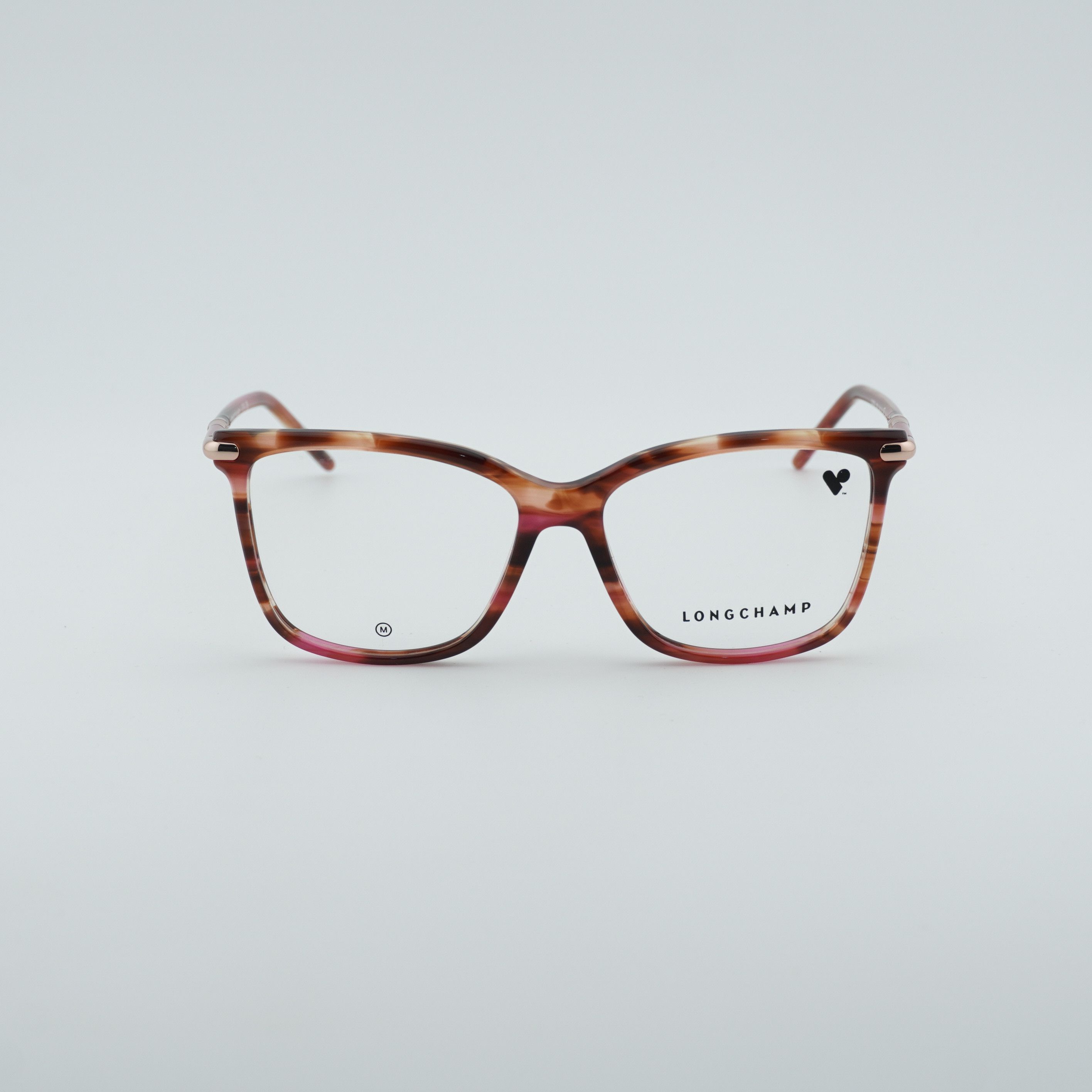 Longchamp Longchamp LO2726 602 Eyeglasses Red Horn 54mm Square Frame Size ONE SIZE - 3 Thumbnail