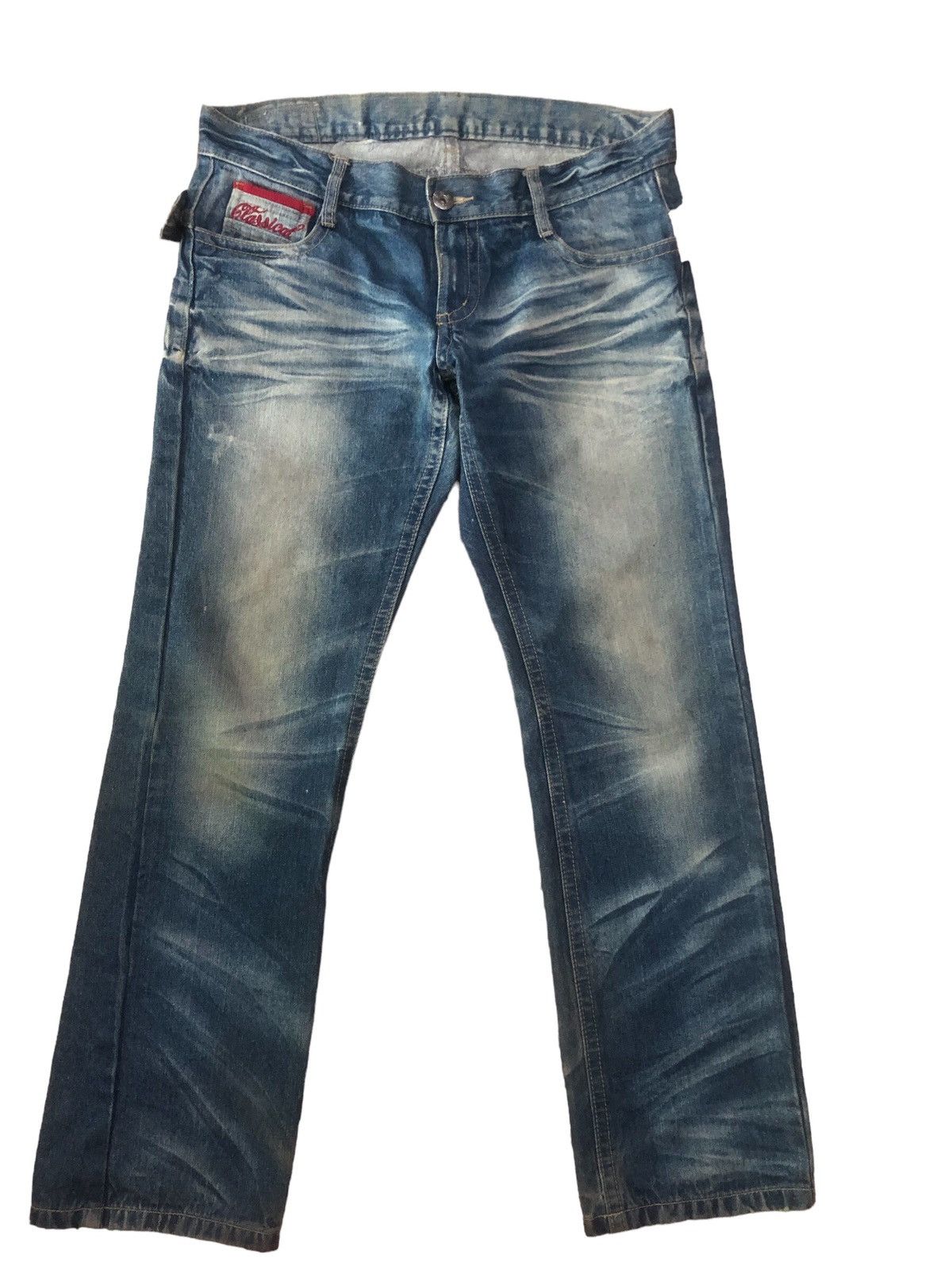 Japanese Brand Classical Elf Embroidered Back Pocket Mud Max Denim Pants Size US 36 / EU 52 - 2 Thumbnail