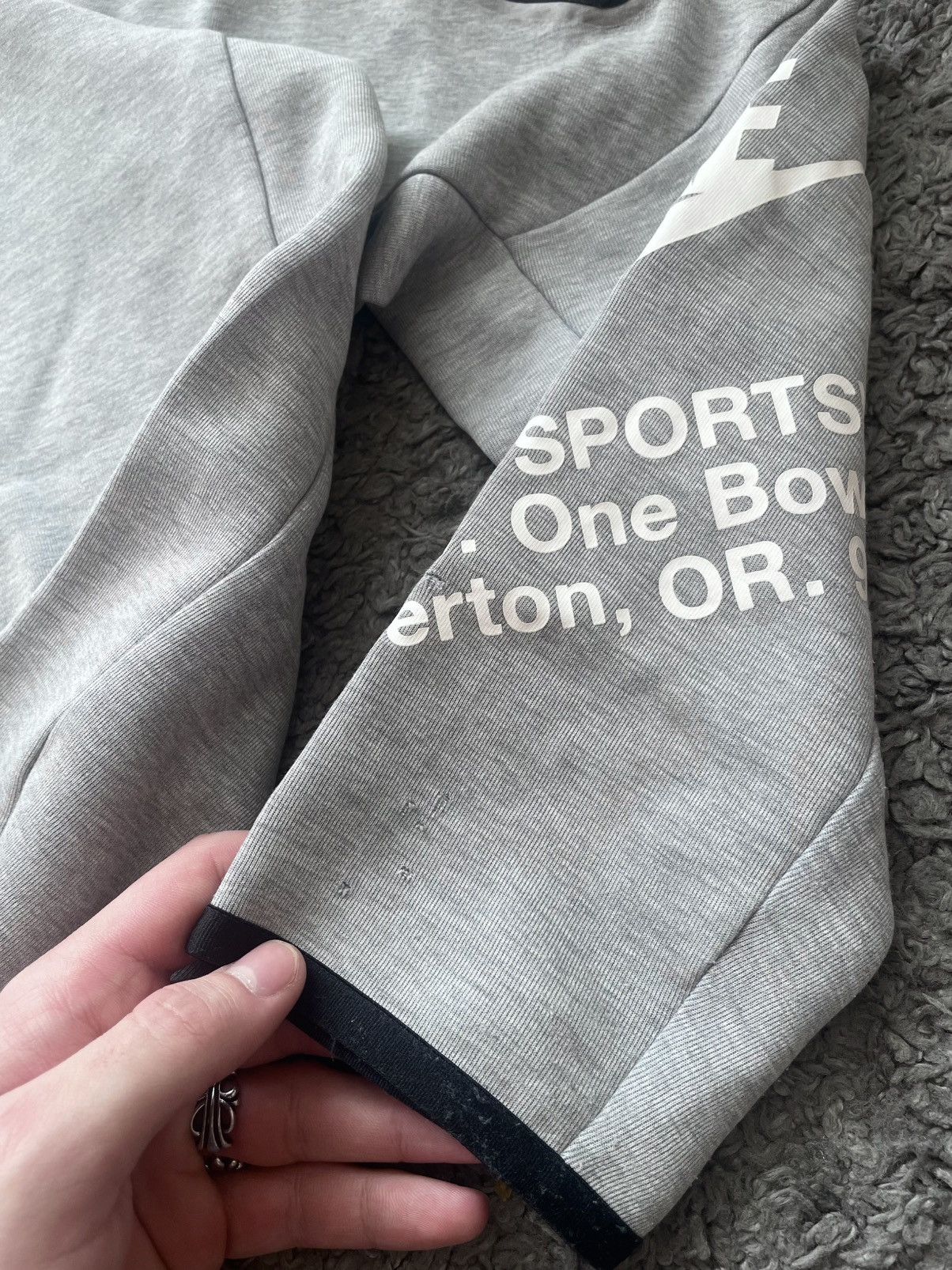 Nike × Vintage Nike Tech-Fleece Zip-Hoodie Streetwear Drill Big Logo Swoosh Size US M / EU 48-50 / 2 - 10 Thumbnail
