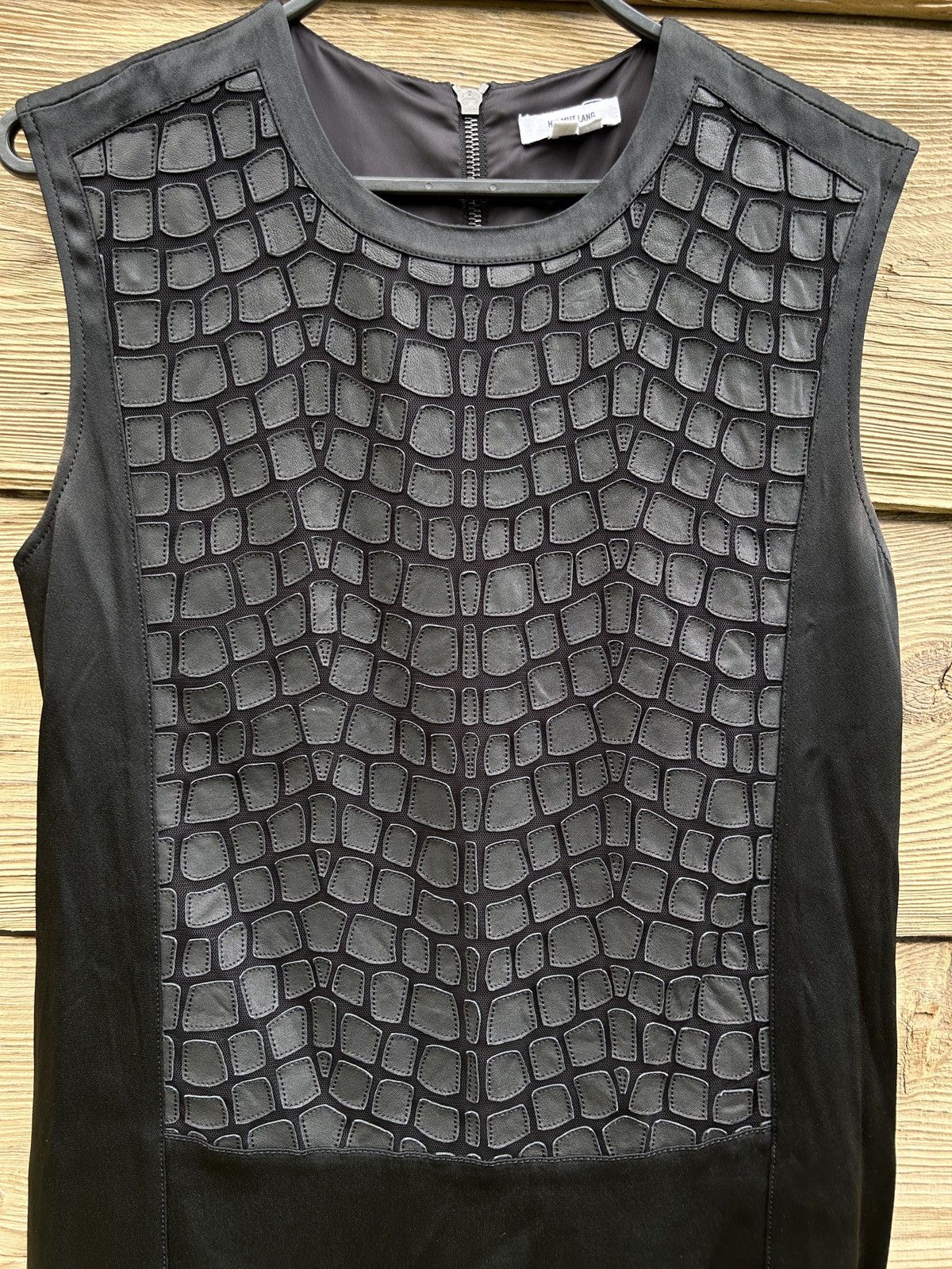 Helmut Lang Helmut Lang Leather Fractal Applique Mini Dreas Size S / US 4 / IT 40 - 2 Thumbnail