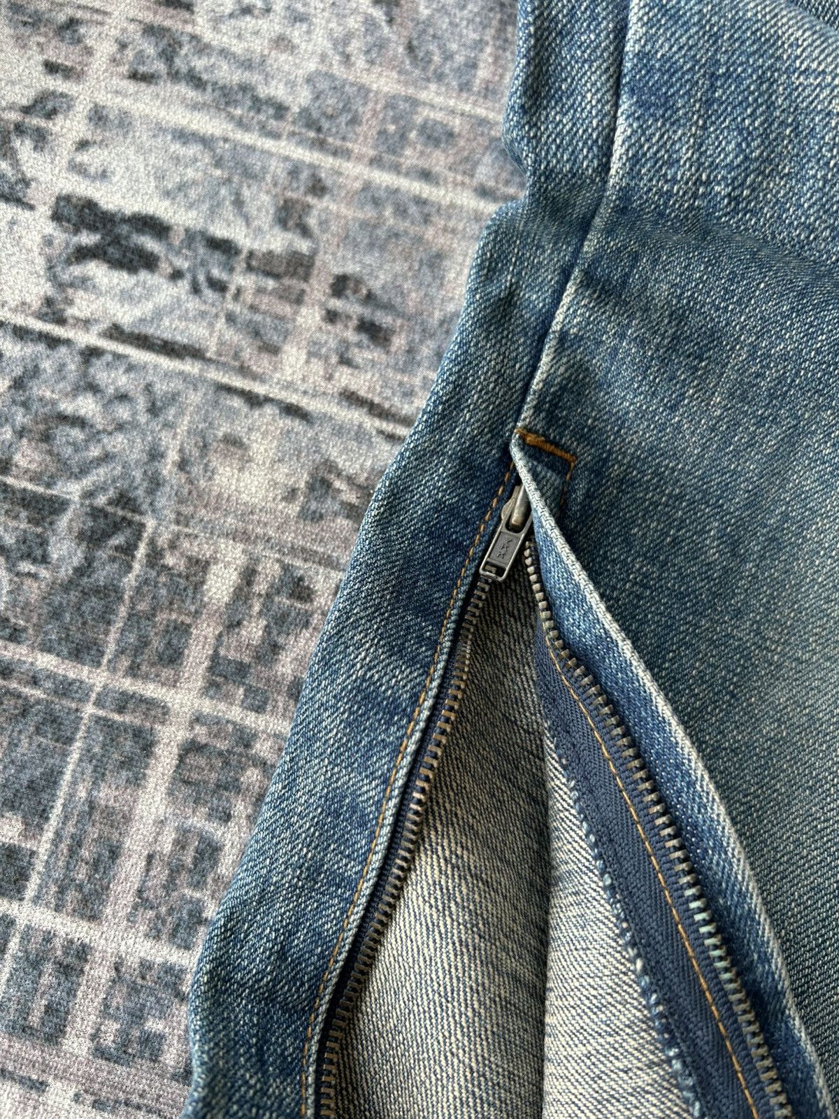 Le Grande Bleu (L.G.B.) LGB Rockstar Zipper Jeans Size US 30 / EU 46 - 8 Thumbnail
