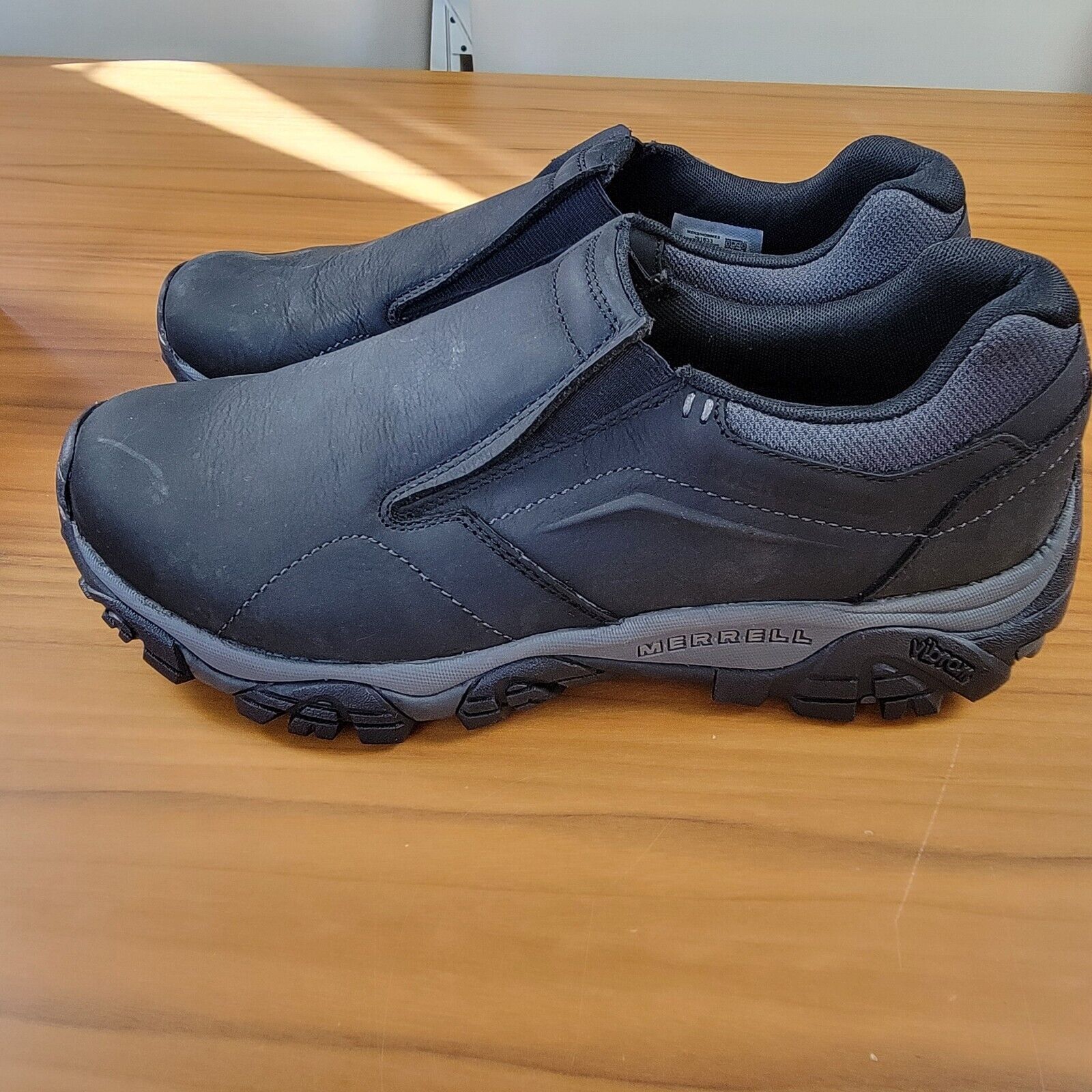 Merrell Mens Black Leather Moab Adventure Moc Size 11.5 Shoes