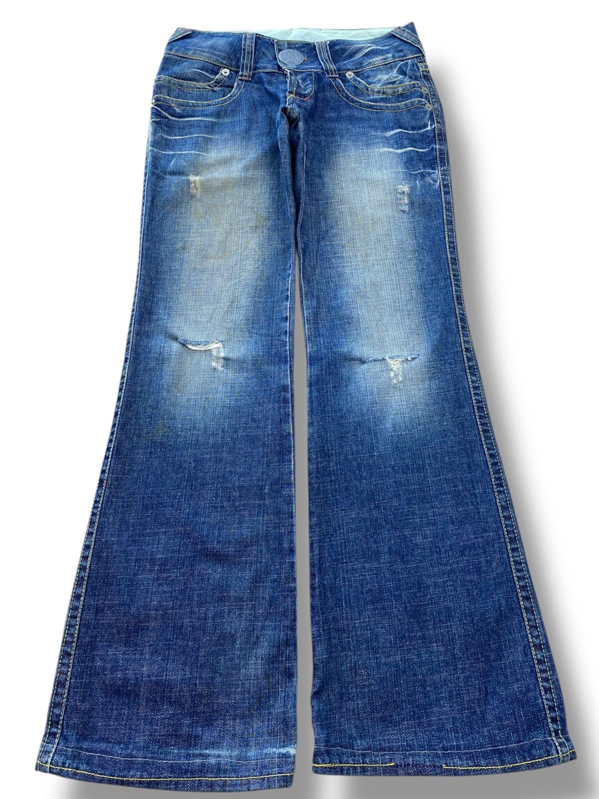 Japanese Brand Japanese Brand Light Wash Whiskered Style Boot Cut Jeans Size US 30 / EU 46 - 1 Thumbnail