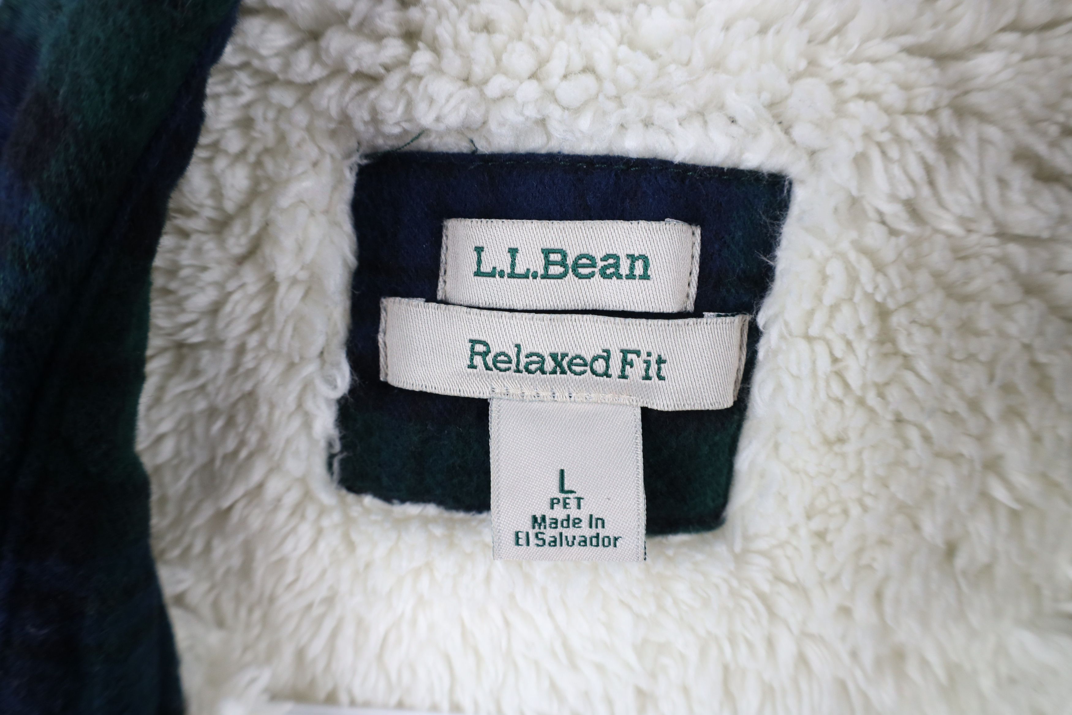 L.L. Bean × Vintage Vintage LL Bean Fit Fleece Lined Flannel Shirt Jacket Plaid Size L / US 10 / IT 46 - 8 Thumbnail