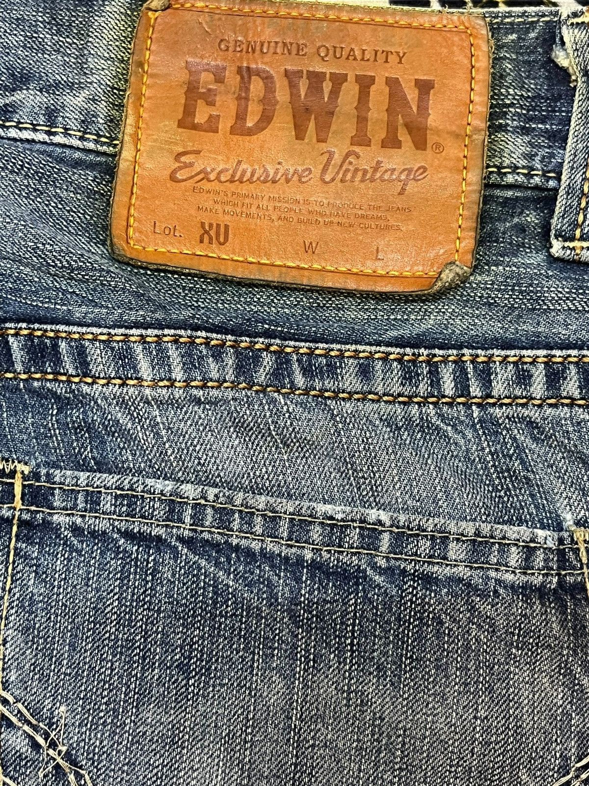 Edwin × Japanese Brand Vintage Edwin XV Baggy Ripped Grunge Denim Size US 32 / EU 48 - 9 Thumbnail