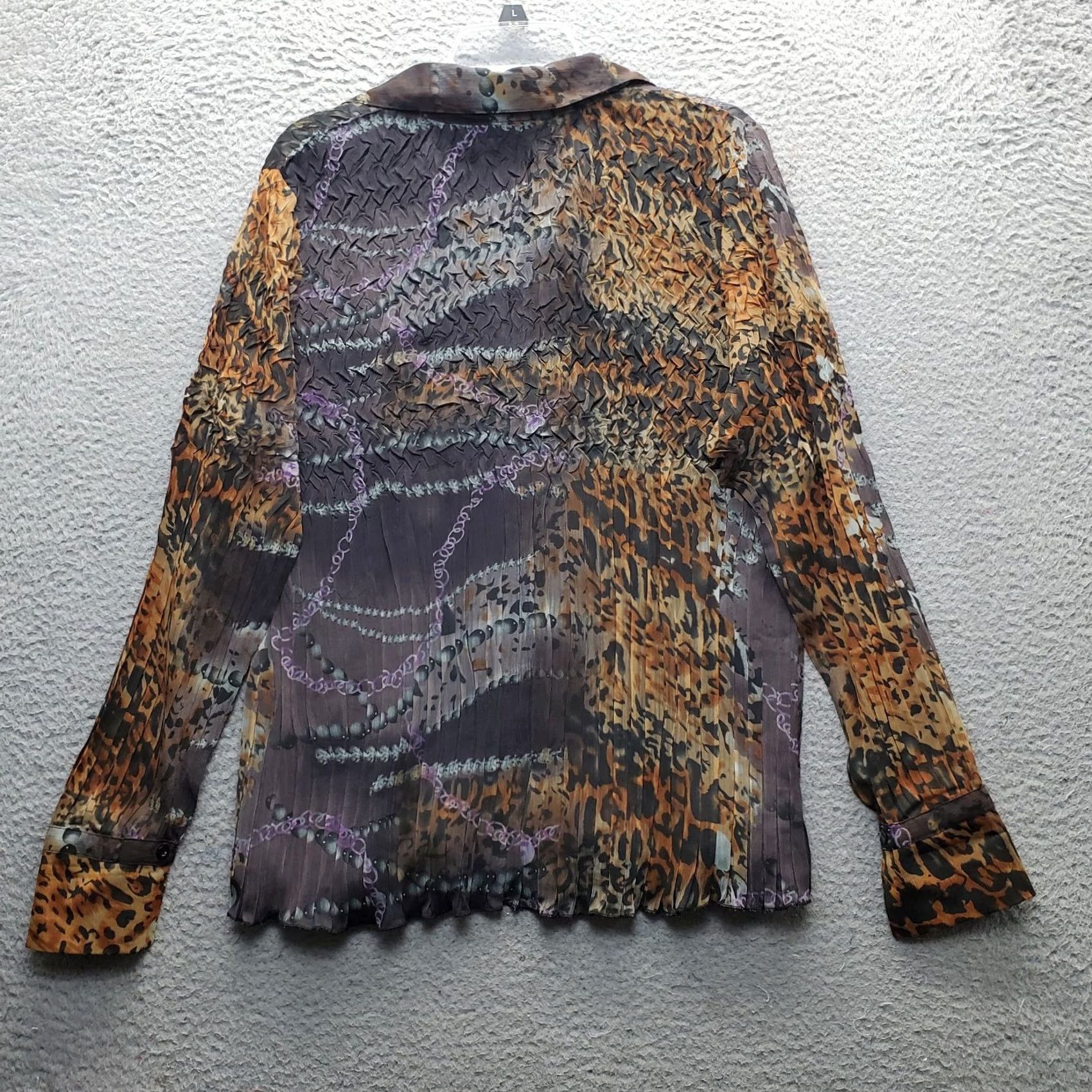 Coldwater Creek Coldwater Creek Shirt Womens L Leopard Print Long Sleeve Button Front Size L / US 10 / IT 46 - 2 Thumbnail