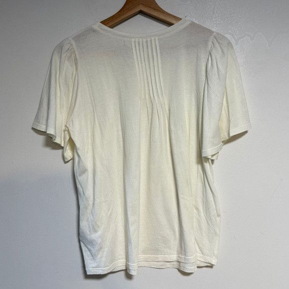 Joie Joie Pleated Flutter Sleeve Top White Size S Size S / US 4 / IT 40 - 5 Thumbnail