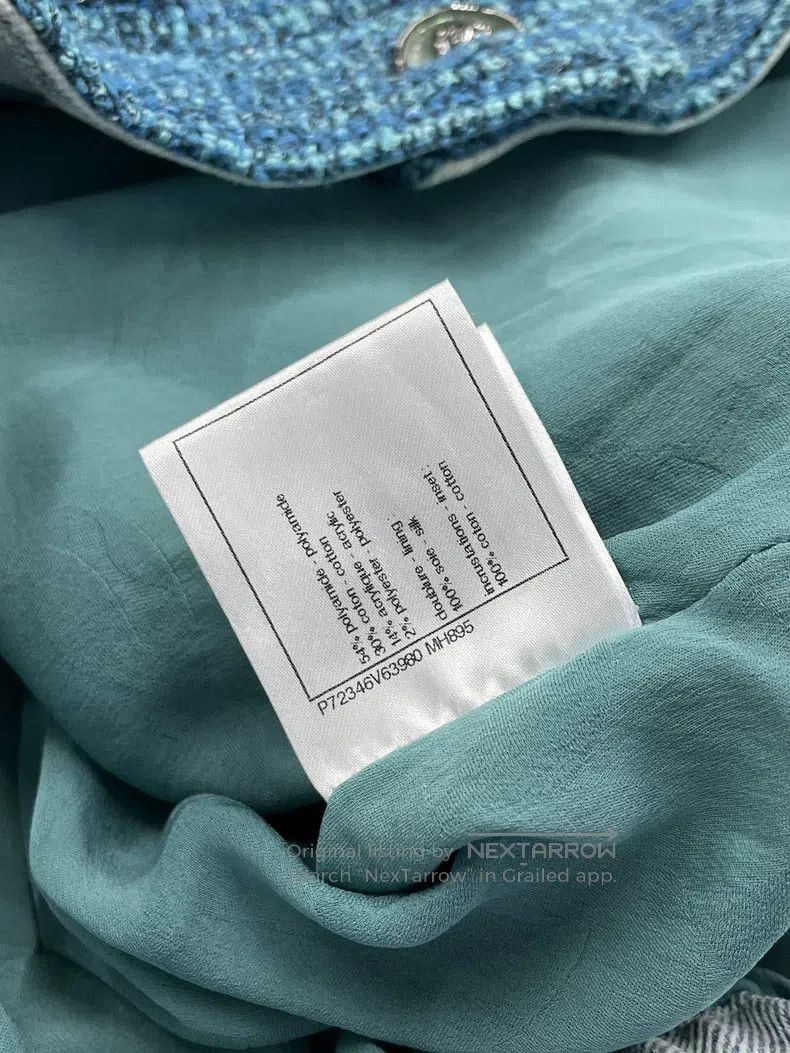 Chanel Chanel Peacock blue silhouette woven denim jacket Size XS / US 0-2 / IT 36-38 - 7 Thumbnail