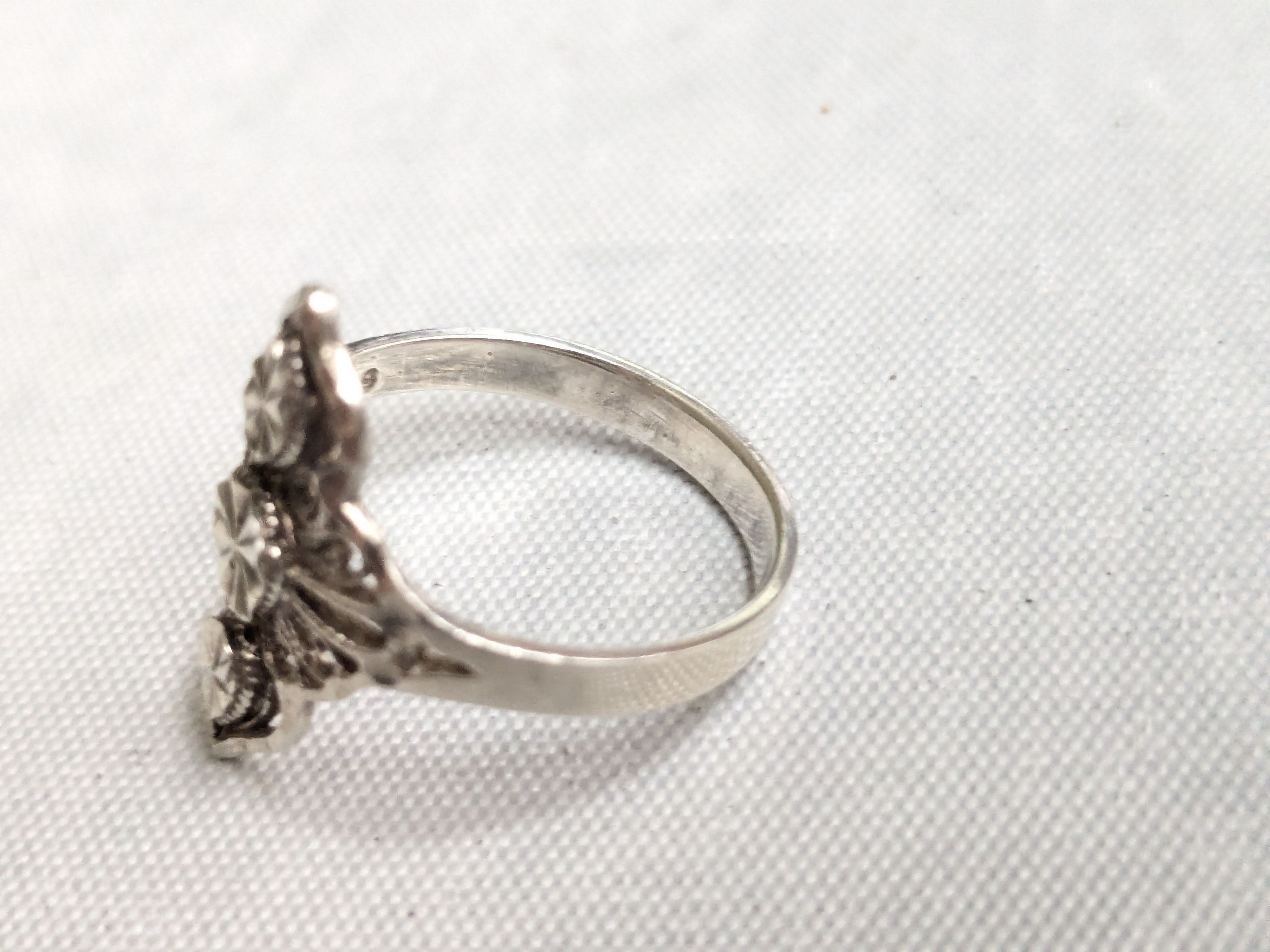 Jewelry Vintage Beverly Hills Sterling Silver Ring Filigree 8.75 Size ONE SIZE - 7 Thumbnail