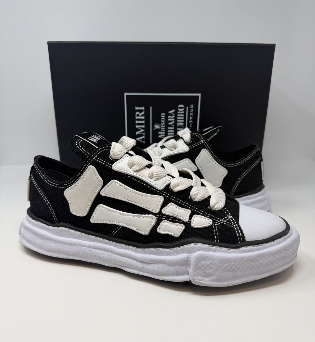 Amiri Amiri x Maison Mihara Yasuhiro Bones Petrson OG Sole Sneaker Size US 12 / EU 45 - 1 Thumbnail