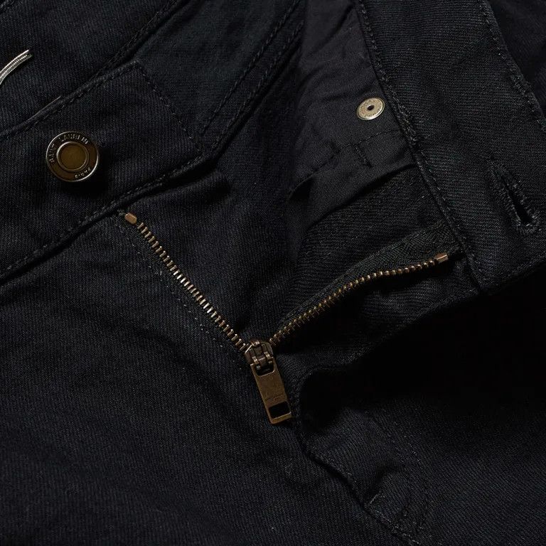 Saint Laurent Paris o1s1wg111124 Original Low Waisted Ripped Skinny Jean Black Size US 27 - 6 Thumbnail