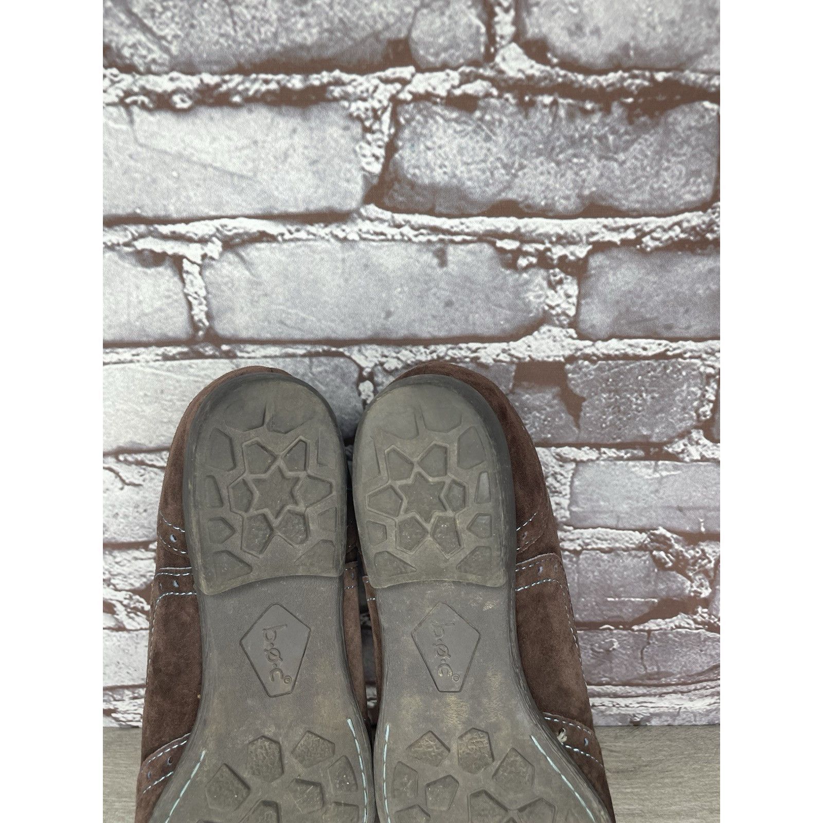 Born Born BOC Suzette Wingtips Shoes Brown Suede Blue Stitching O Size US 8.5 / IT 38.5 - 8 Thumbnail