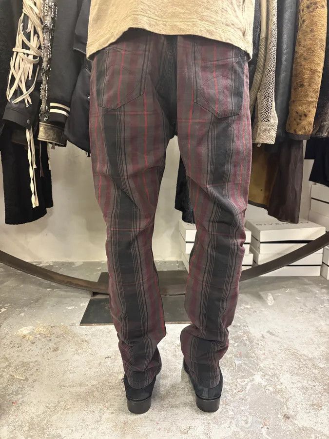 Marithe + Francois Girbaud × Vintage 2000s Marithé + François Girbaud Tartan Effect Striped Pants Size US 32 / EU 48 - 4 Thumbnail