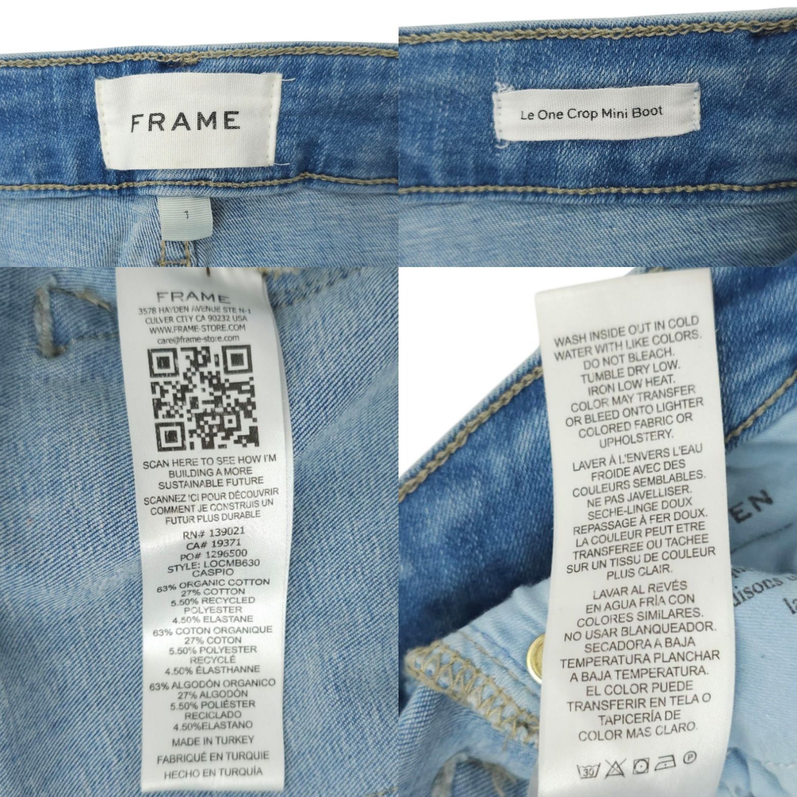 Frame Frame Le One Crop Mini Boot Jeans Womens Size 1 Boot Cut Size 26" / US 2 / IT 38 - 8 Thumbnail