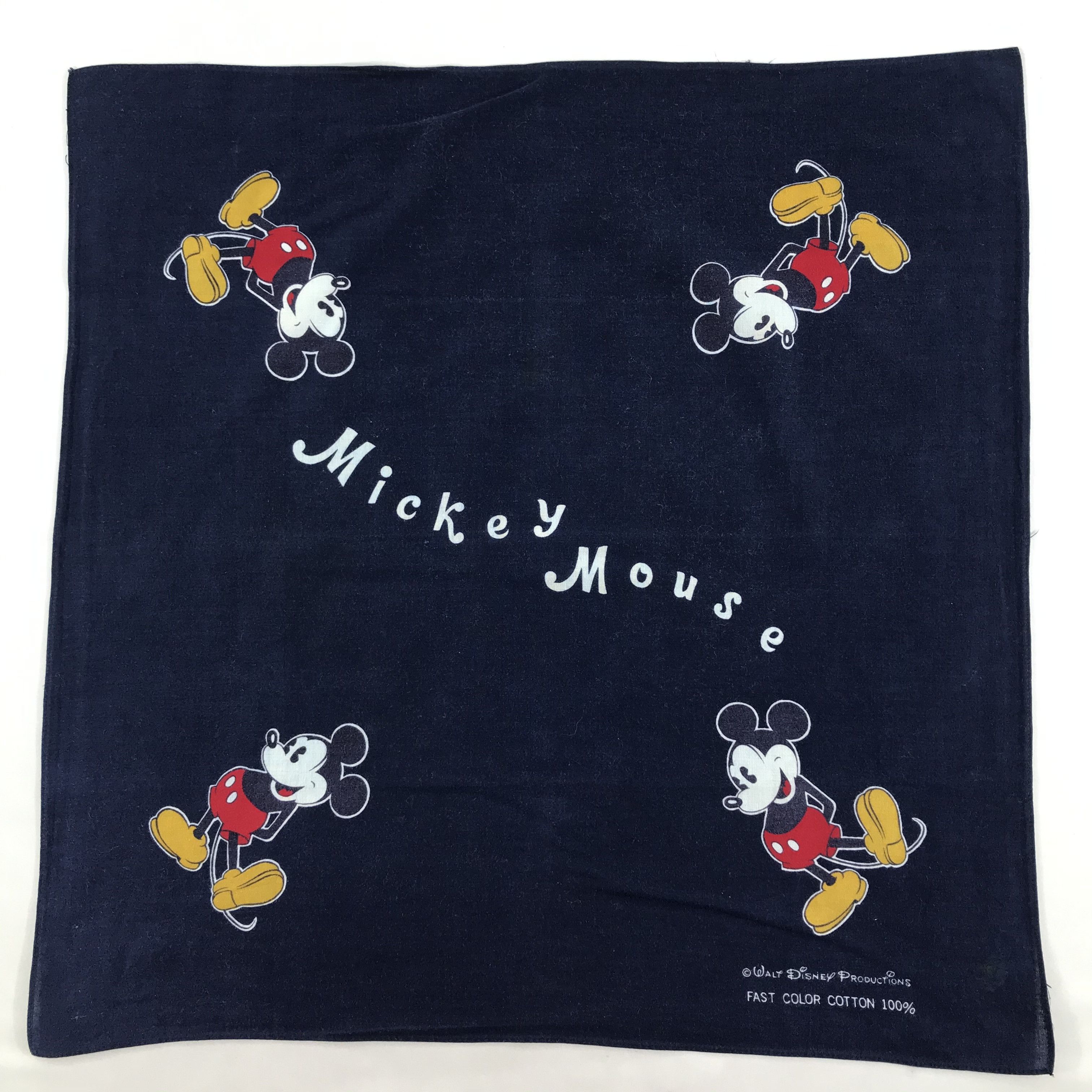 Disney × Mickey Mouse × Vintage Vintage Mickey Mouse Bandana/Handkerchief/Neckerchief -S1772 Size ONE SIZE - 1 Thumbnail
