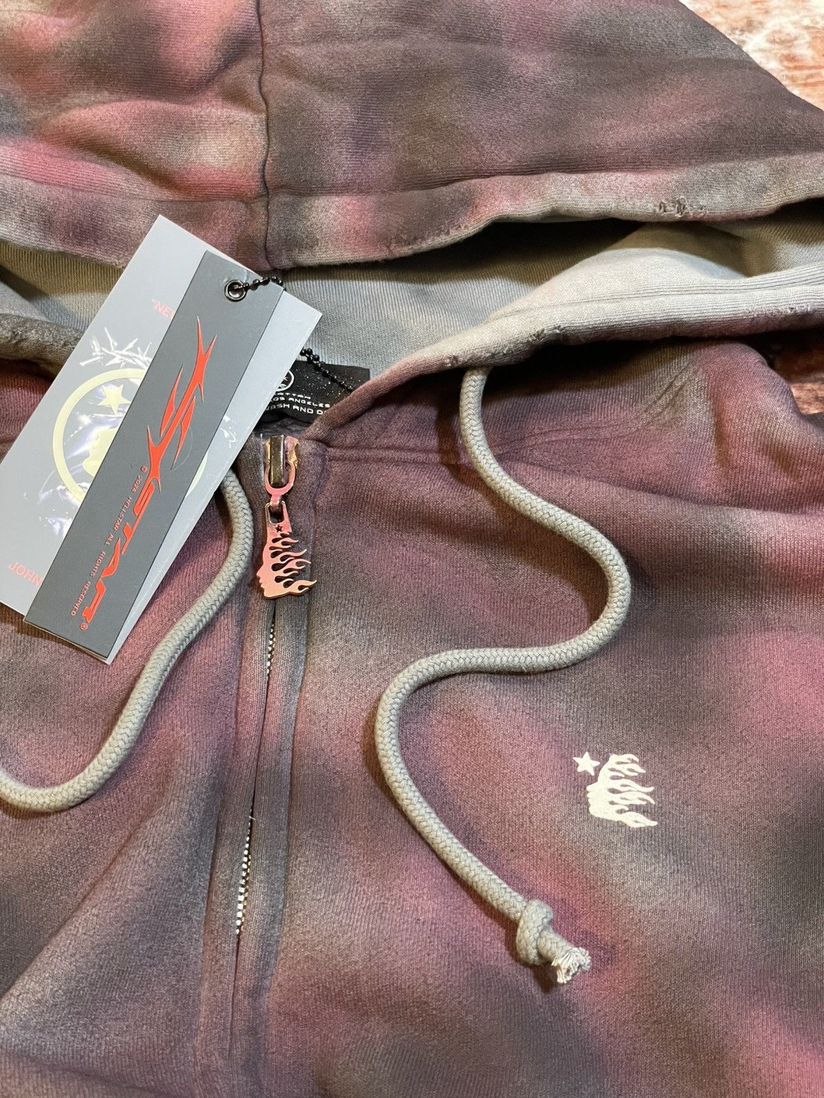 HELLSTAR Hellstar Airbrushed Zip Up Hoodie - Pink Classic Logo Size US M / EU 48-50 / 2 - 4 Thumbnail