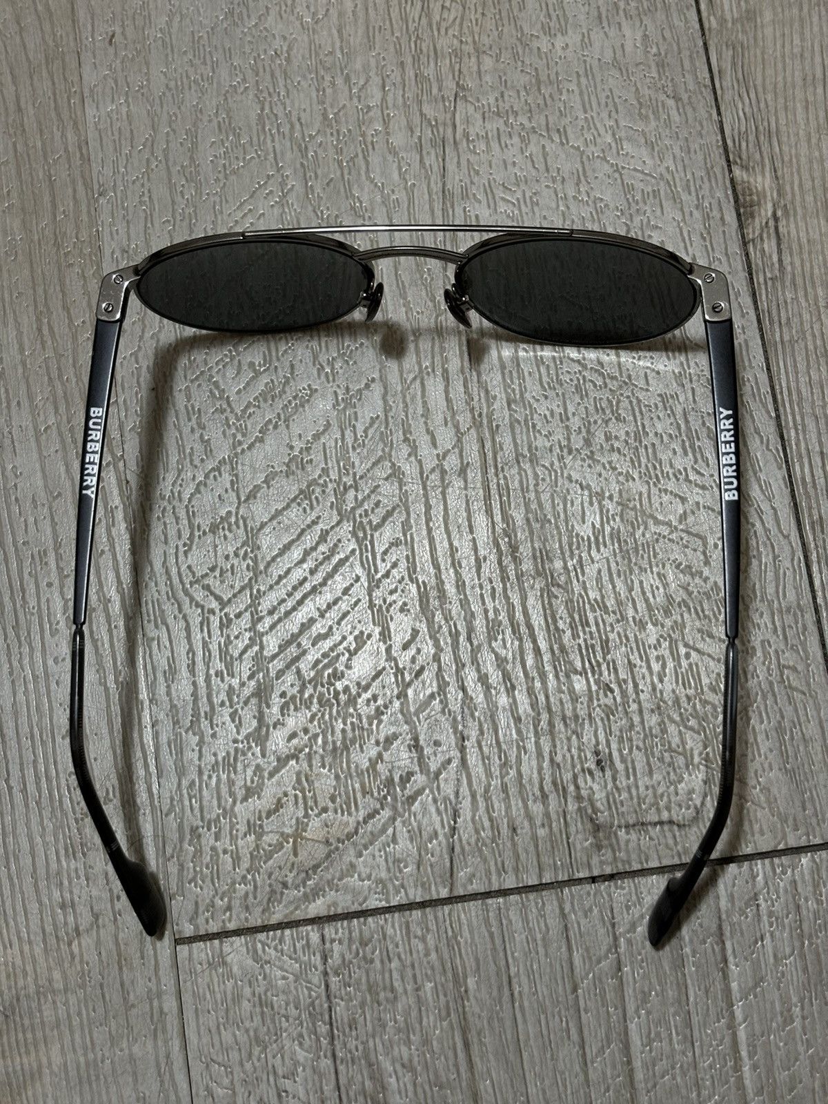 Burberry × Burberry Prorsum Unisex B-3109 Italy Big Logo Frame Metal-Matte Round Shape Sunglasses Size ONE SIZE - 8 Thumbnail