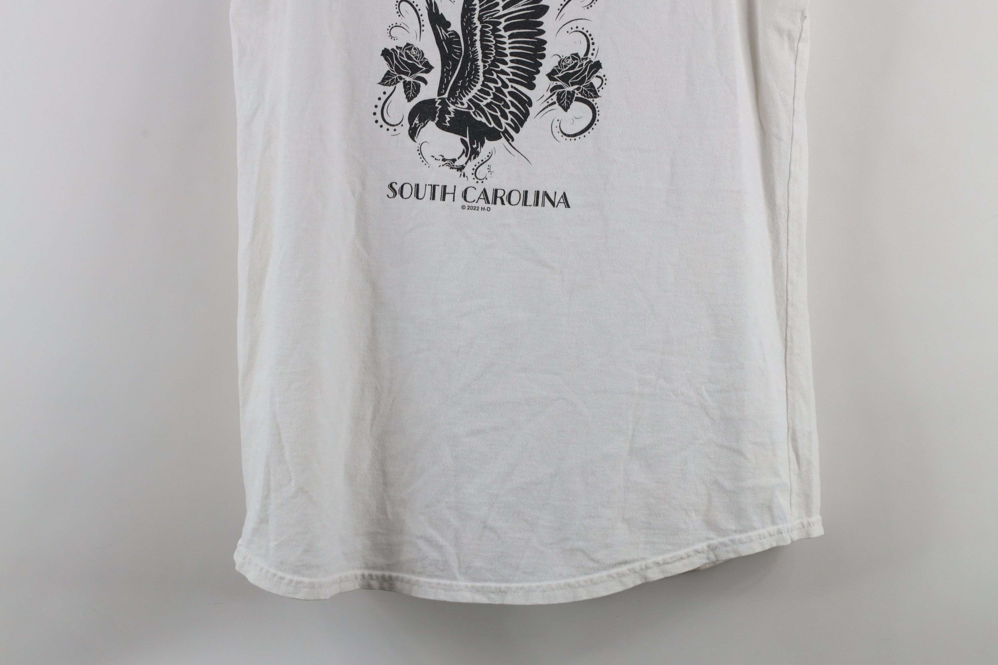 Harley Davidson × Vintage Y2K Harley Davidson Eagle Rose Flower Tank Top T-Shirt Size L / US 10 / IT 46 - 12 Thumbnail