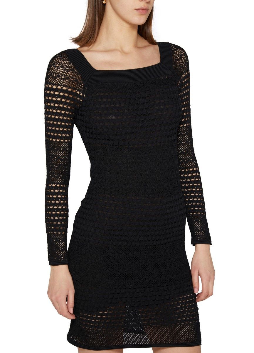 Tom Ford o1w1db10525 ACK420 Lace Mini Dress in Black Size M / US 6-8 / IT 42-44 - 3 Thumbnail