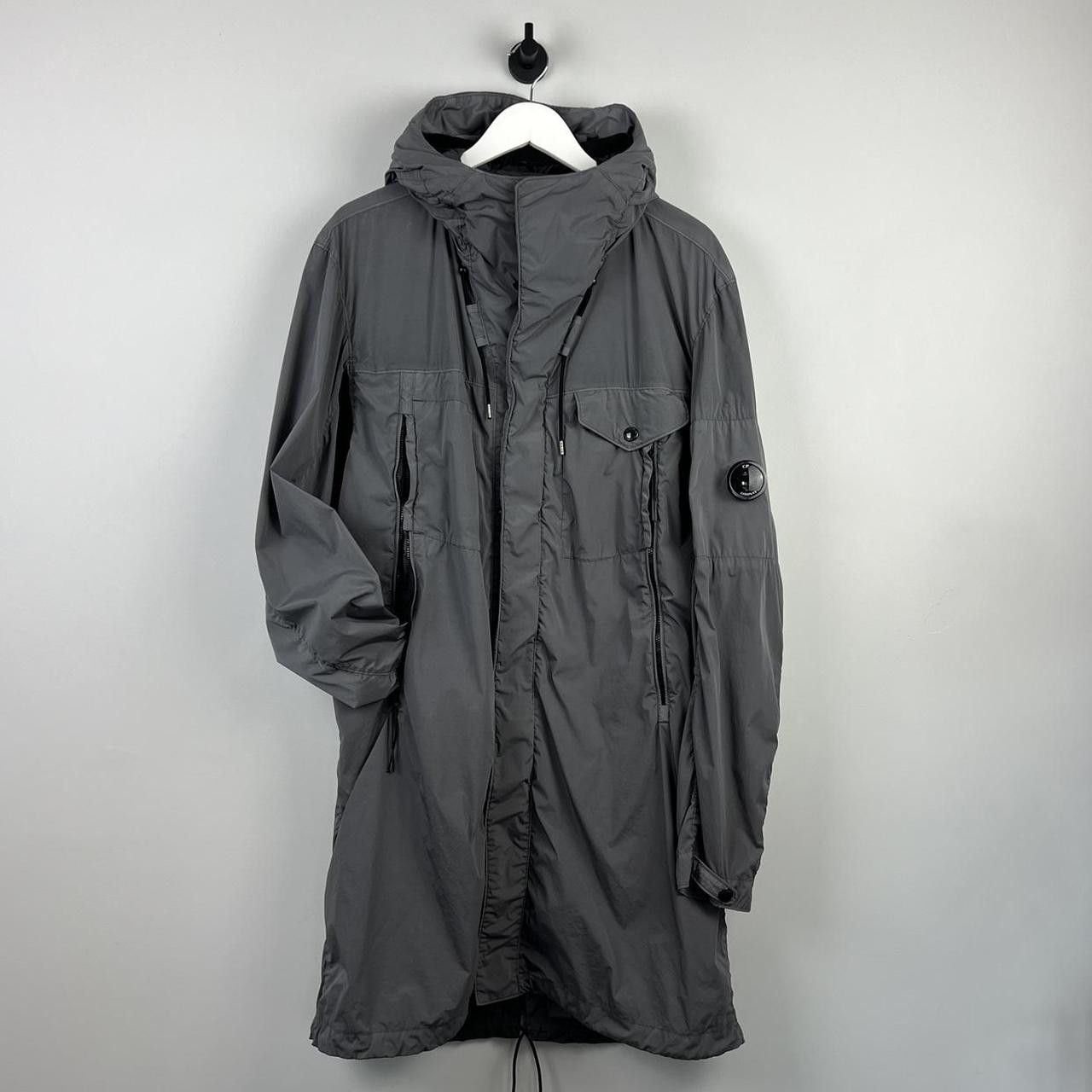 image of C P Company Cp Company Nycra Fishtail Parka Jacket in Grey, Men's (Size 2XL)