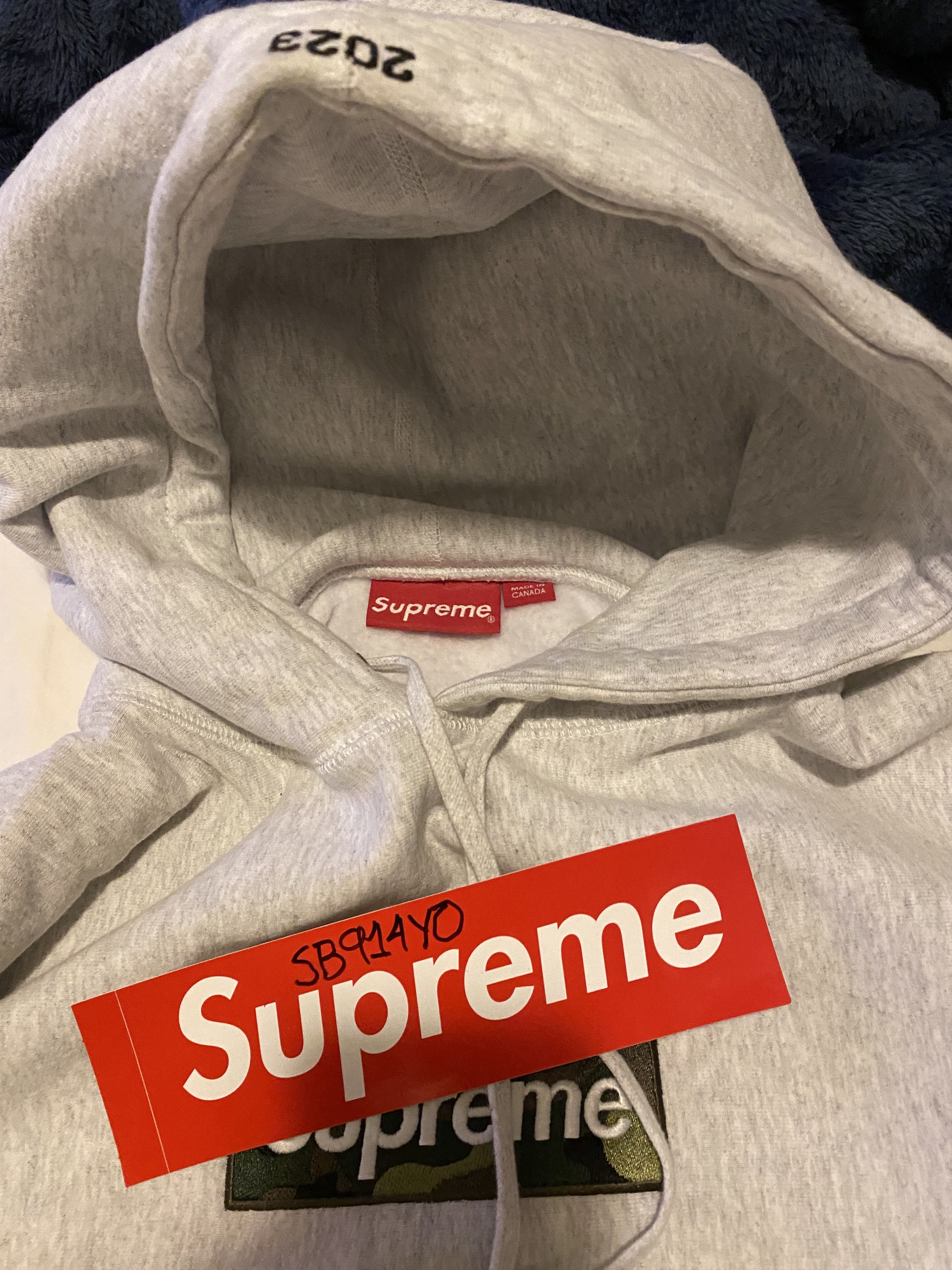 Supreme Supreme Box Logo Hooded Sweatshirt FW23 Ash Grey Size US XL / EU 56 / 4 - 5 Thumbnail
