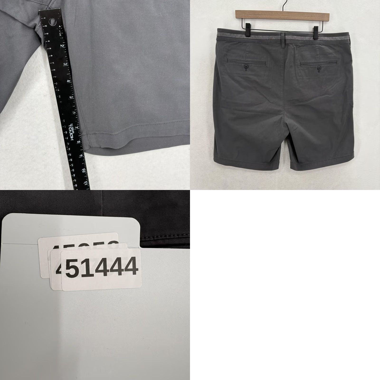 Express Express Shorts Mens 38 Gray Slim 9" Chino Cotton Polyester Spandex NWT Casual Pockets Stretch Front Flat Front Vintage No Size US 38 / EU 54 - 8 Thumbnail
