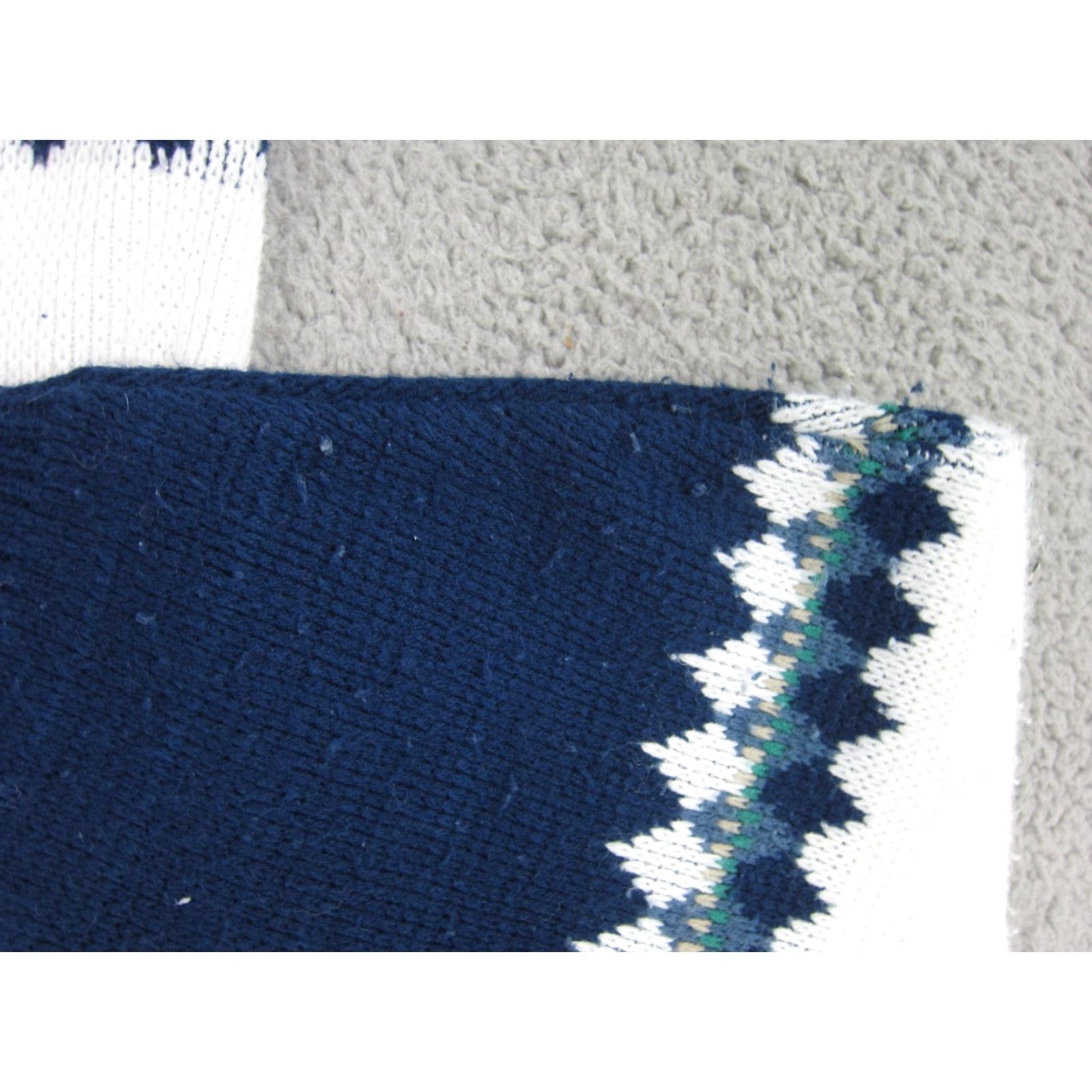 Sears VINTAGE Sears Sweater L Blue Fair Isle Acrylic 90s Chunky Pullover Mens Size US L / EU 52-54 / 3 - 4 Thumbnail