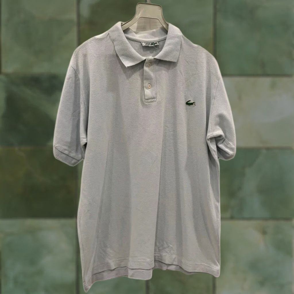 Lacoste VINTAGE Lacoste Polo Shirt Made in France Adult XXL Light Blue 100% Cotton Size US XXL / EU 58 / 5 - 1 Thumbnail