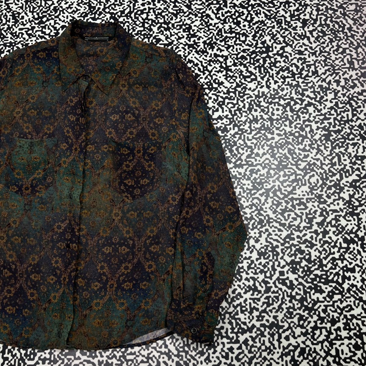 Vintage Vintage Y2K Peruvian Connection Viscose Abstract Retro Shirt Size XL / US 12-14 / IT 48-50 - 5 Thumbnail