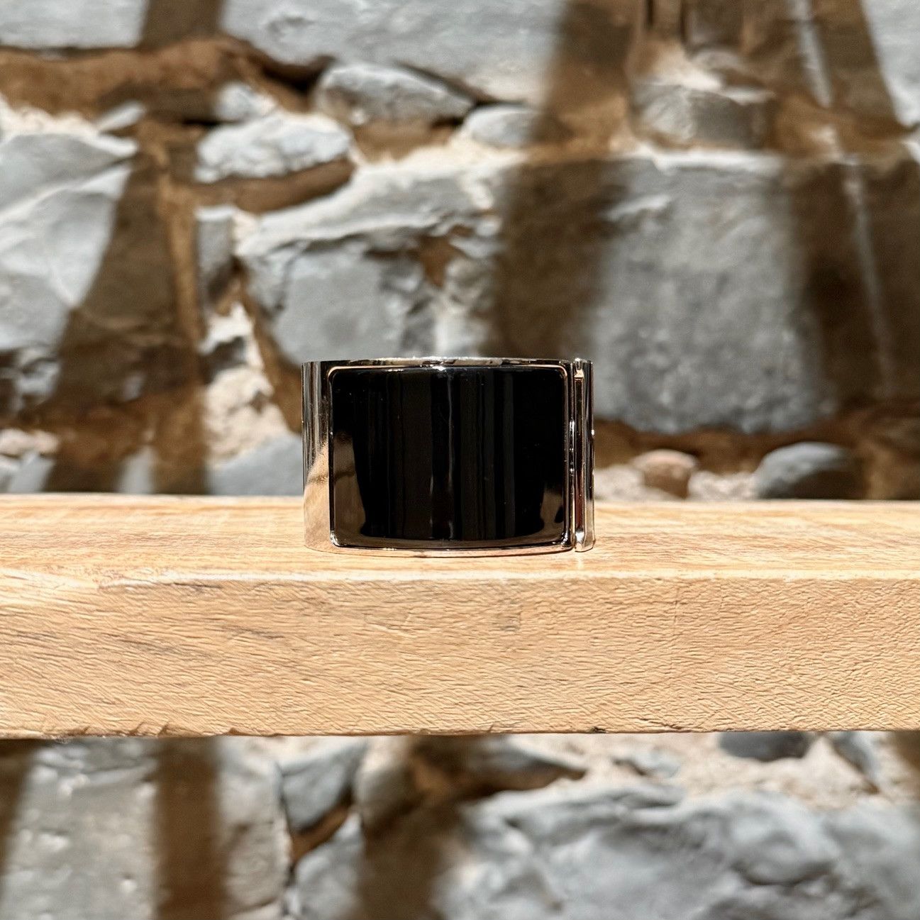 Hermes Hermès Black Enamel Extra Wide Clic Clac H PHW Bracelet Size ONE SIZE - 5 Thumbnail