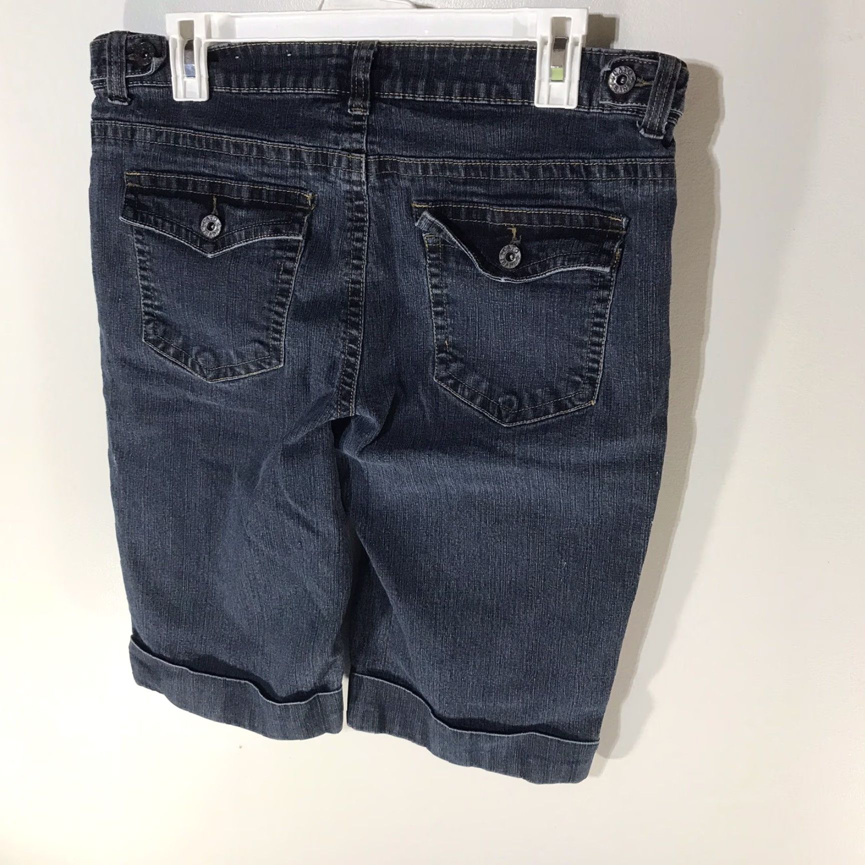 Vintage VINTAGE Cato Women's Bermuda Shorts Size 12 Denim Cuffed Fit Casual Summer Blue Size 34" / US 12 / IT 48 - 2 Thumbnail