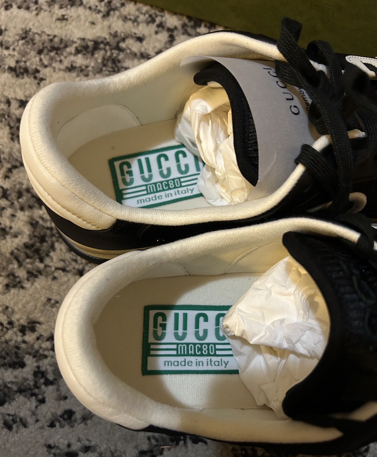 Gucci Gucci MAC80 Sneaker Black Off White Size US 11.5 / EU 44-45 - 6 Thumbnail