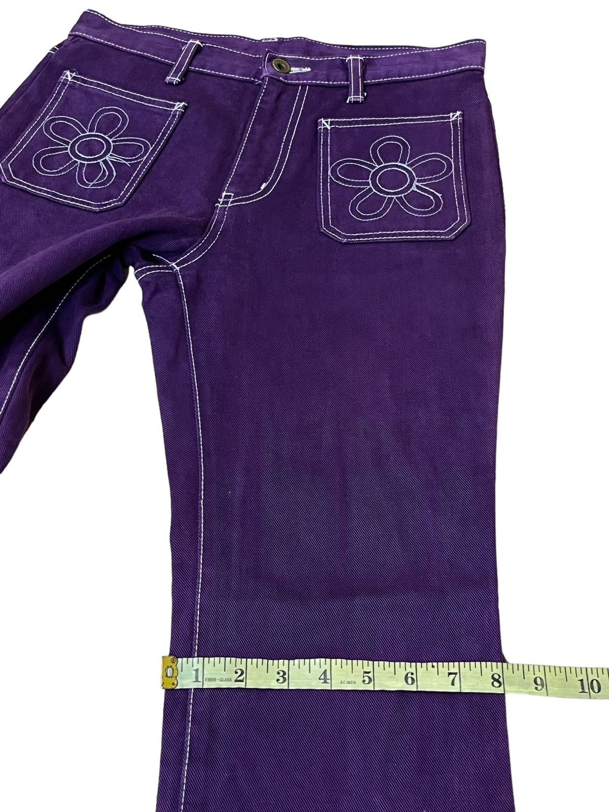Japanese Brand VINTAGE JAPANESE NUVE PURPLE BUSHPANT FLARE DENIM Size US 29 - 13 Thumbnail