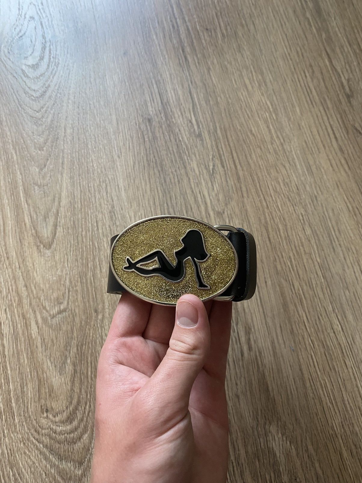 Vintage Y2K Porn Star naked girl belt B.B Simon style avant