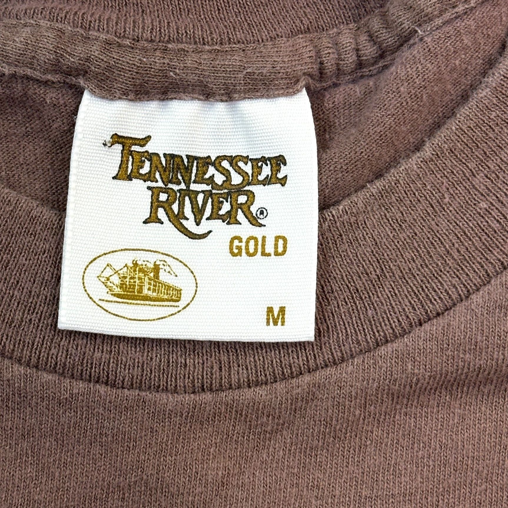 Vintage VINTAGE Tennessee River Shirt Mens M Brown 90s Logo Graphic Print USA Salter Path NC Single Stitch Cotton T-Shirt Crew Neck Short Sleeve Size US M / EU 48-50 / 2 - 6 Thumbnail