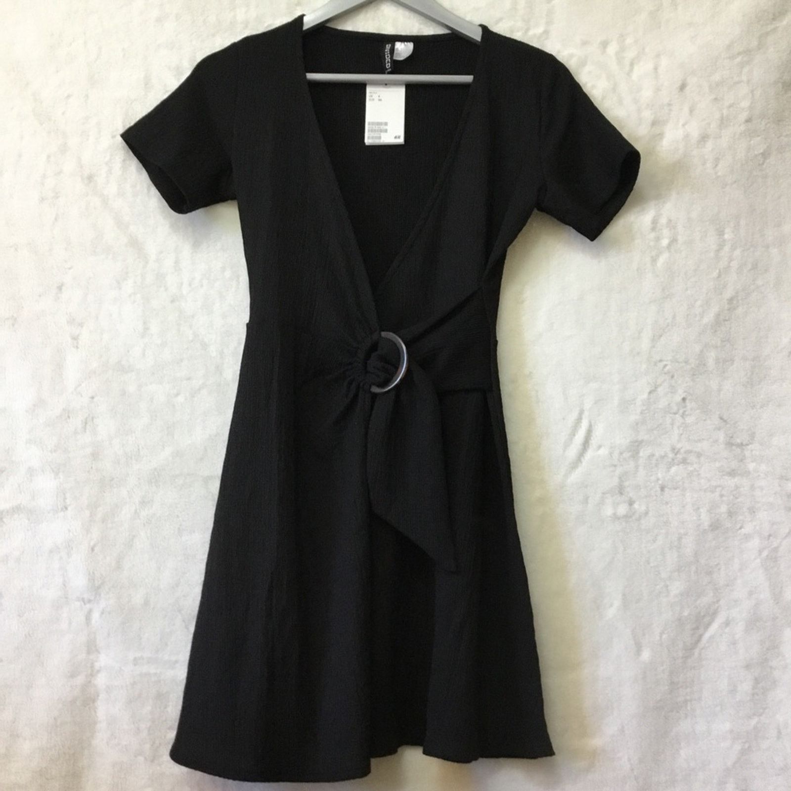 H&M H&M Divided Black Wrap Dress Size S / US 4 / IT 40 - 2 Thumbnail
