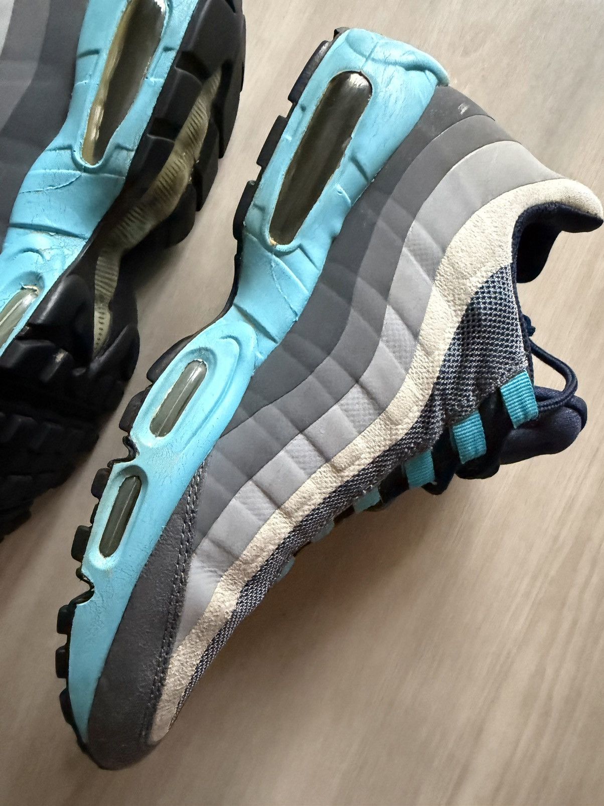 Nike 2013 Nike Air Max 95 No Sew Gamme Blue Grey 616190-040 Sz 9 Size US 9 / EU 42 - 6 Thumbnail