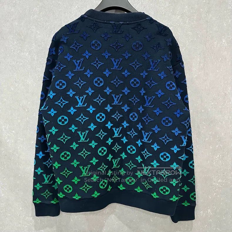 Louis Vuitton Louis Vuitton Gradient flocked full-print sweatshirt Size US M / EU 48-50 / 2 - 2 Thumbnail