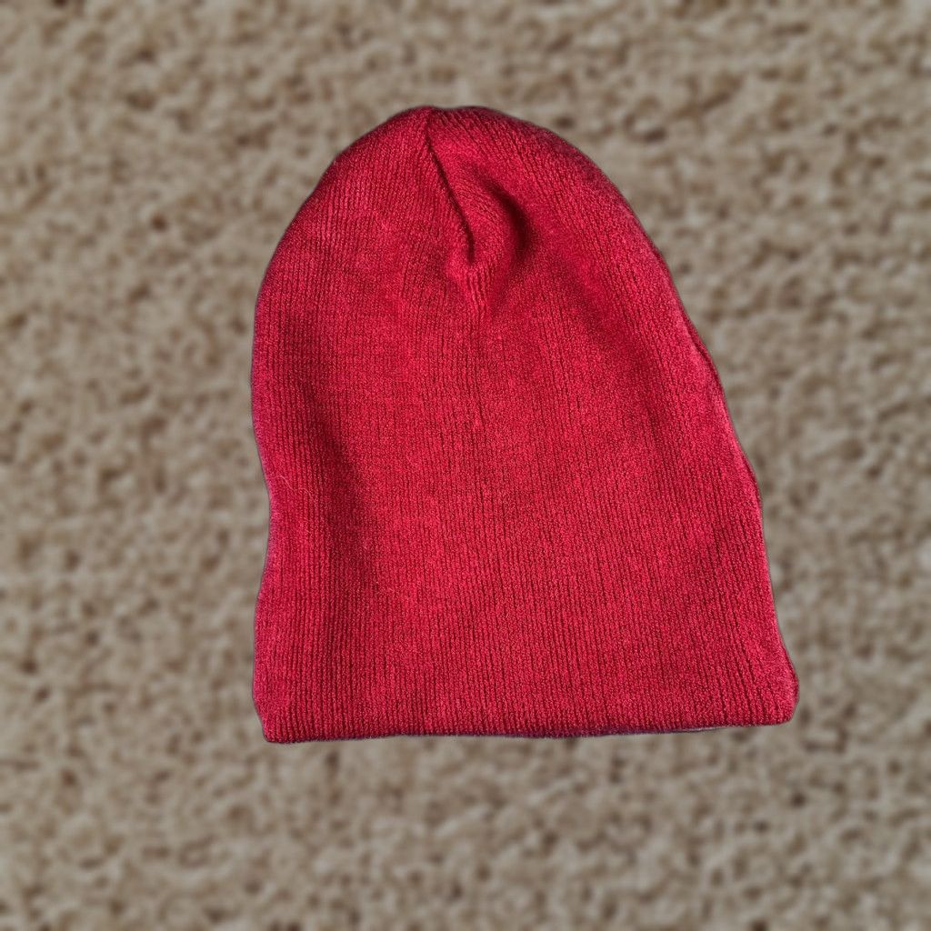 Vintage Echo Beanie Knit Adult One Size Red 100% Acrylic Ski Outdoor Unisex Men/Women Beanie, Lightweight, Adjustable, Solid Knitted Hat Size ONE SIZE - 1 Thumbnail