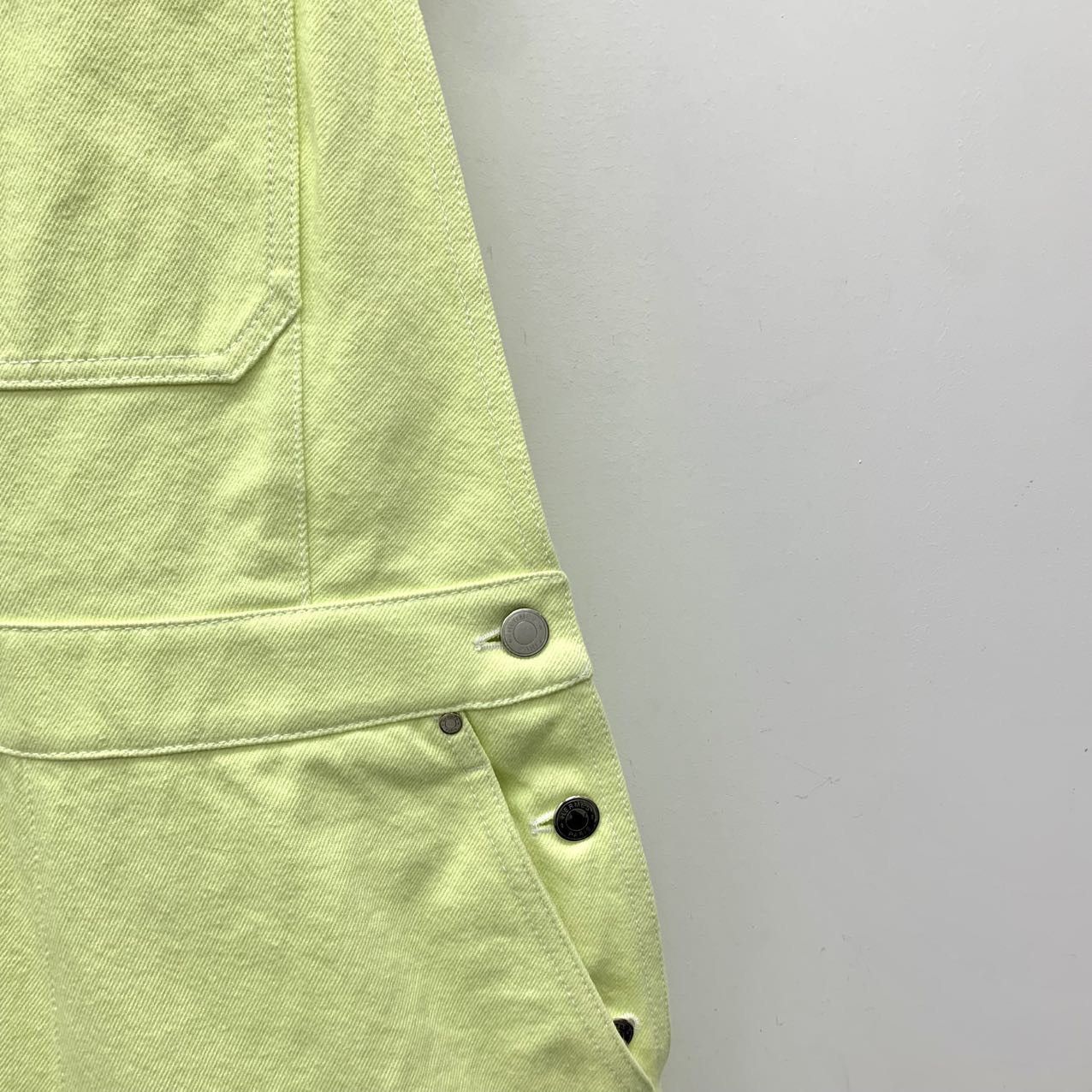 Hermes Hermes Fluorescent Yellow Cotton Denim Overalls K26WX Size 26" / US 2 / IT 38 - 4 Thumbnail