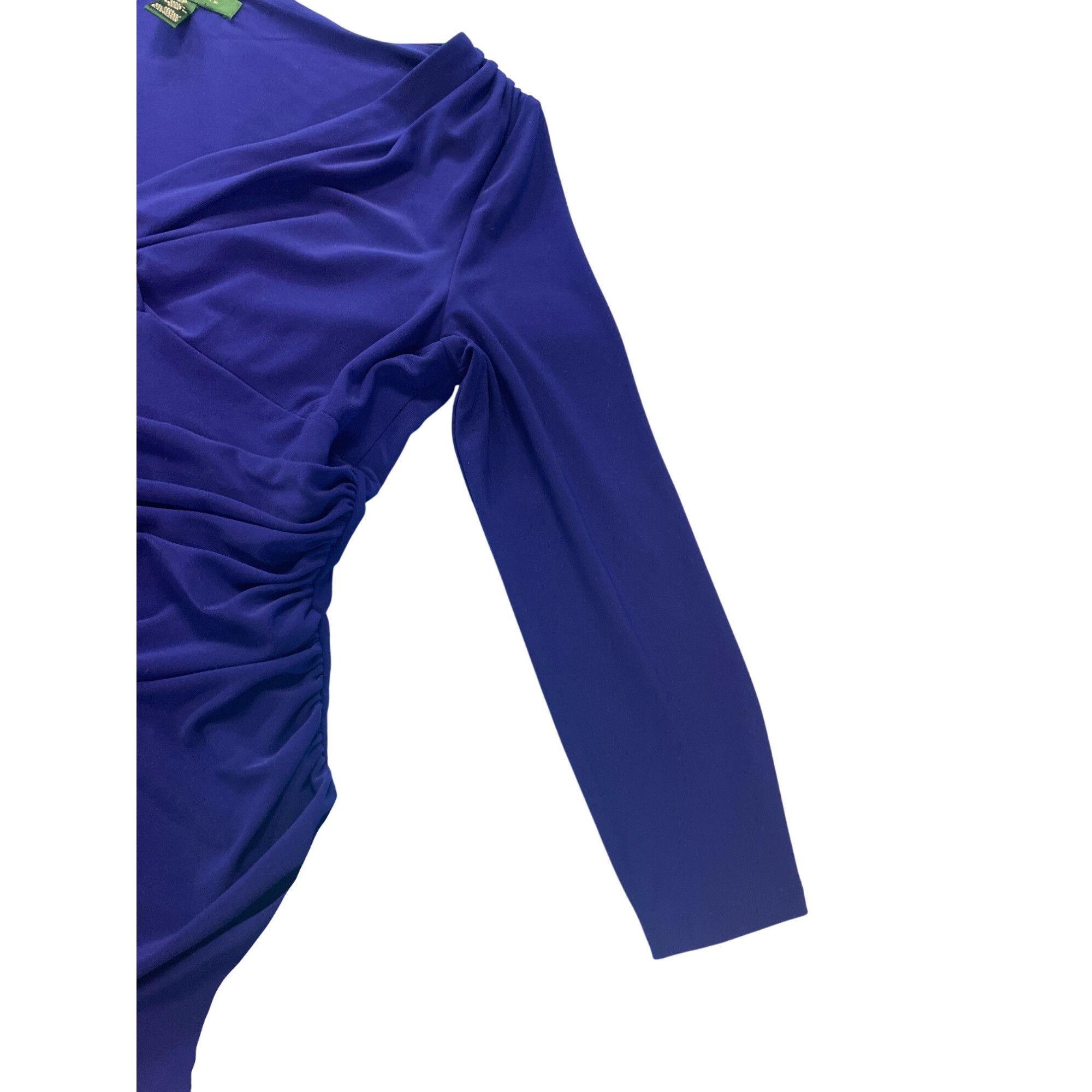 Lauren Ralph Lauren Lauren Ralph Lauren Womens blue v neck poly elast maxi Sleev Size XL / US 12-14 / IT 48-50 - 6 Thumbnail